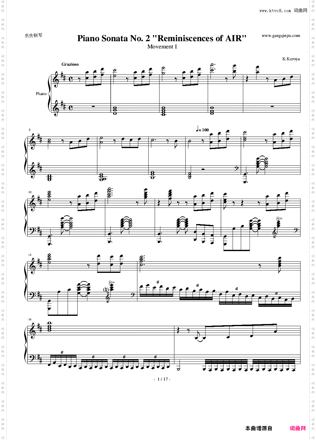 Piano Sonata No· 2 Reminiscences of AIR