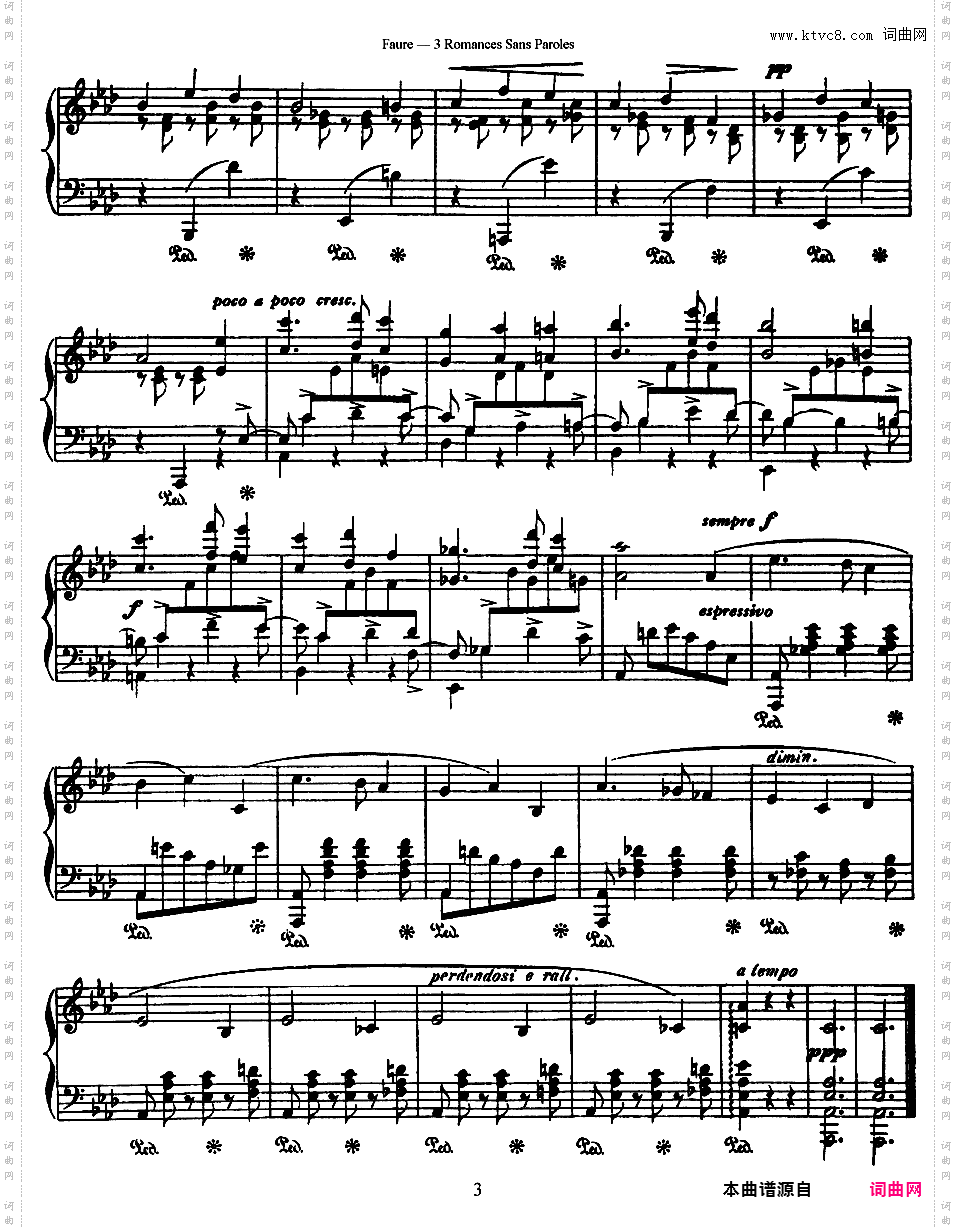 3首无词浪漫曲 3 Romances Sans Paroles Op·17
