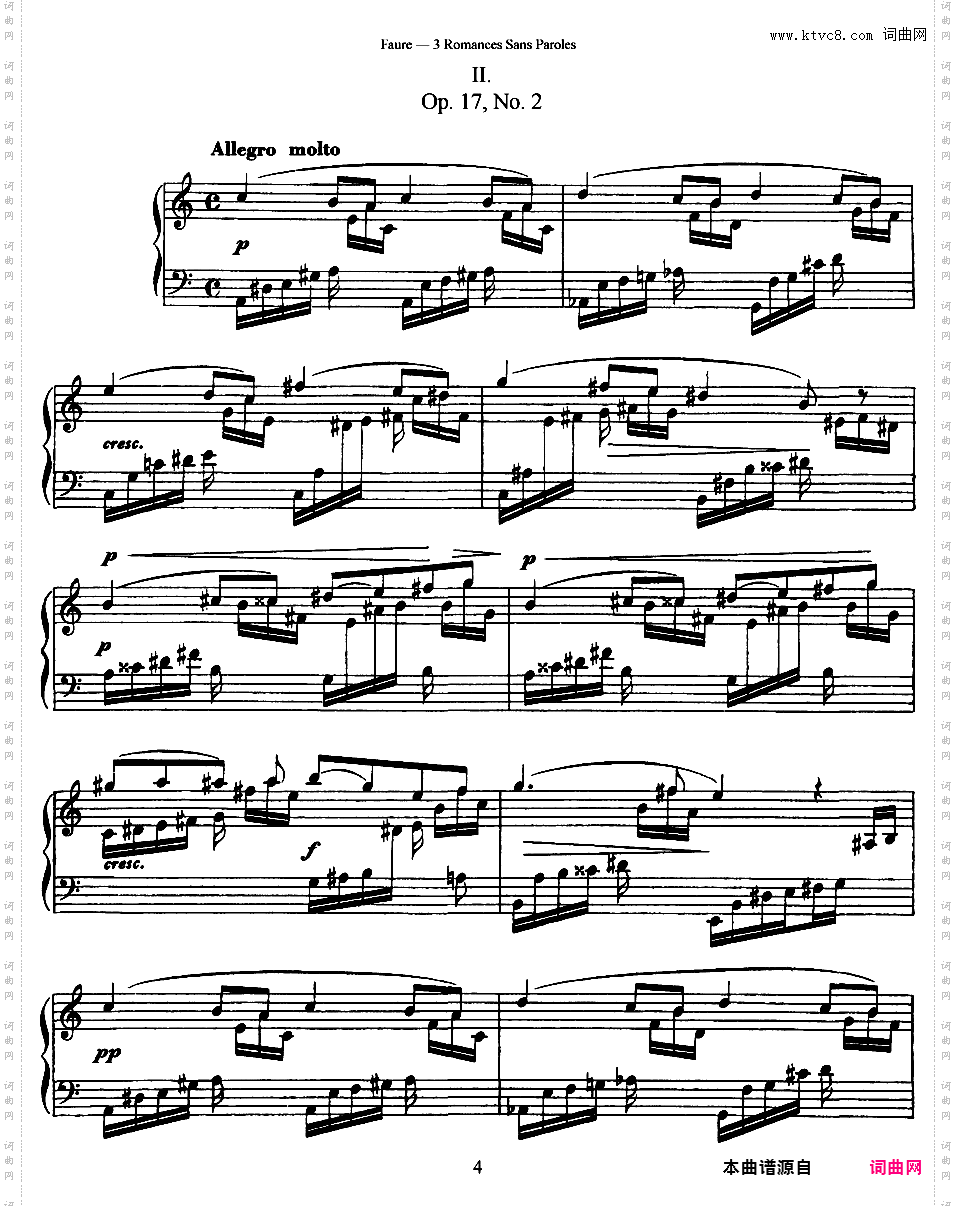 3首无词浪漫曲 3 Romances Sans Paroles Op·17