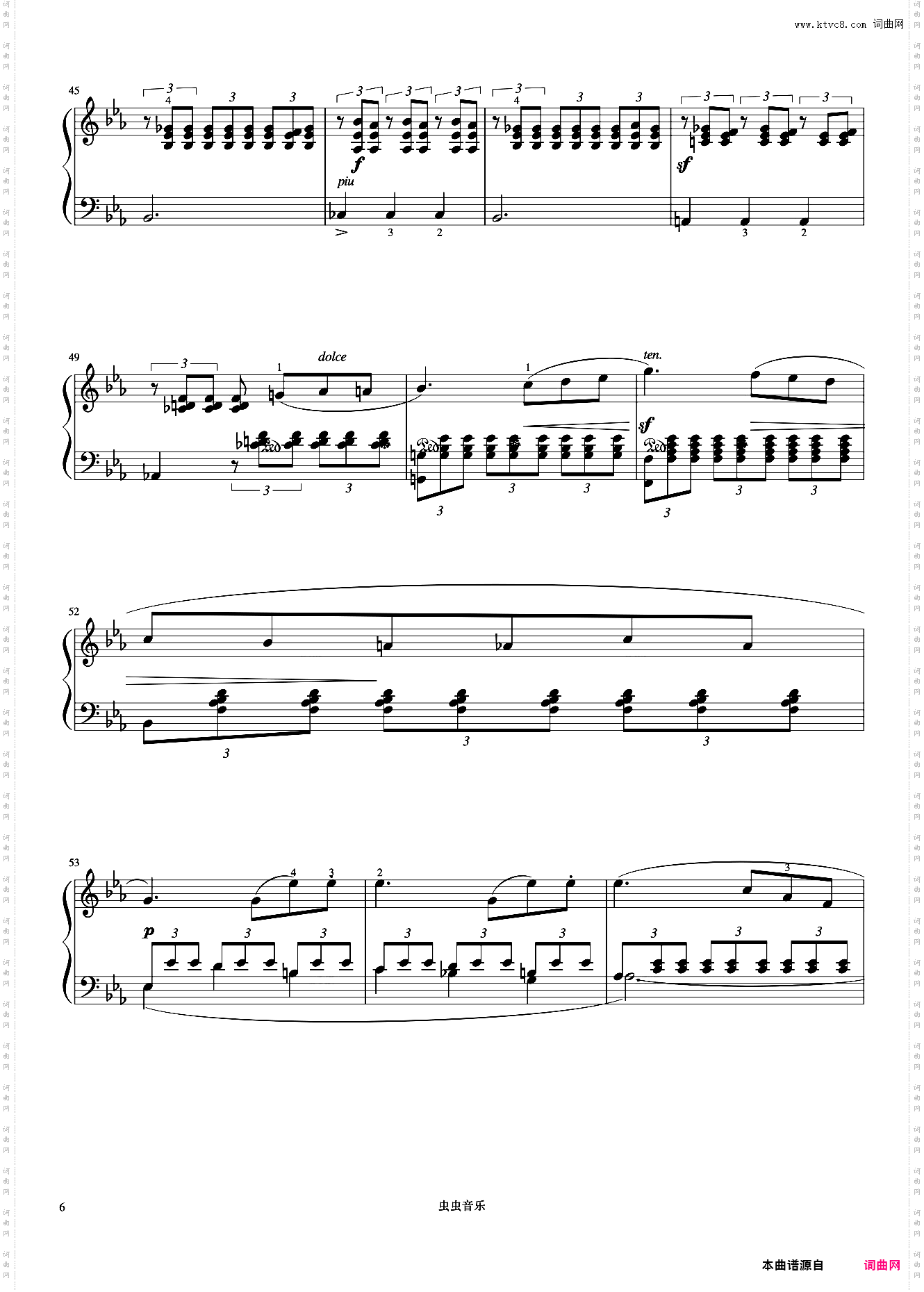 6级 浮云《中国院钢琴考级曲目》