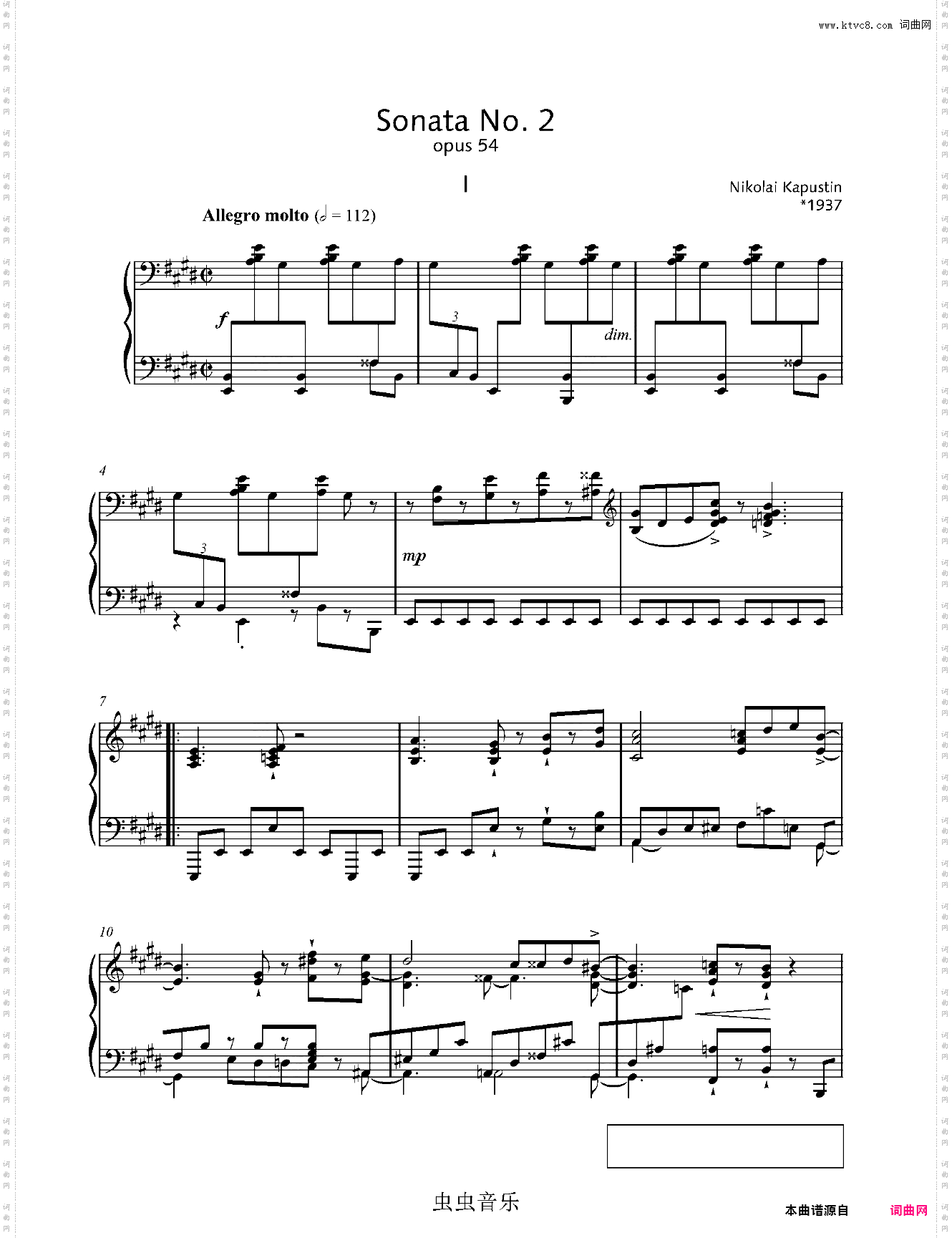 爵士奏鸣曲 No·2 Op·54 第一乐章