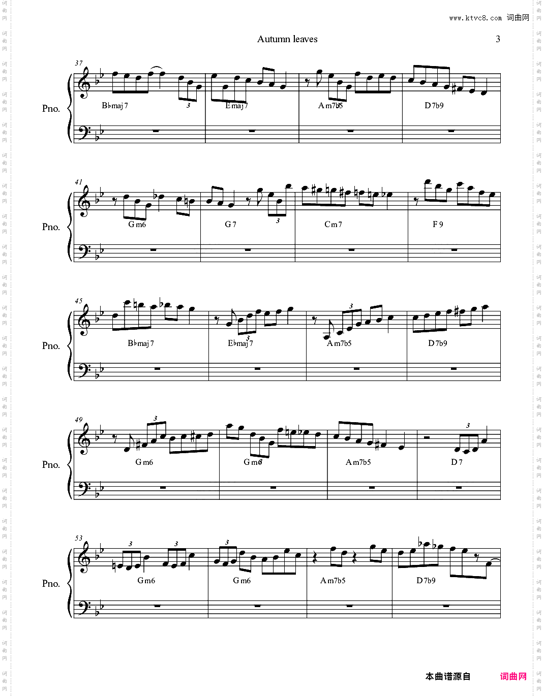 autumn leaves solo