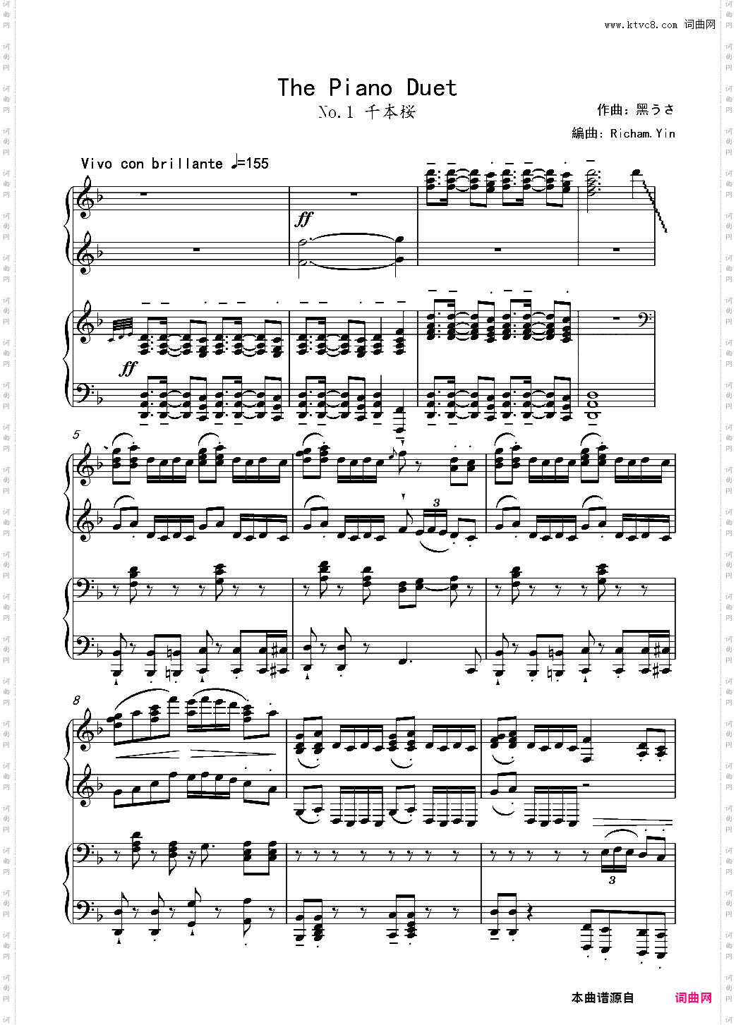 千本桜Piano Duet by Richam·Yin
