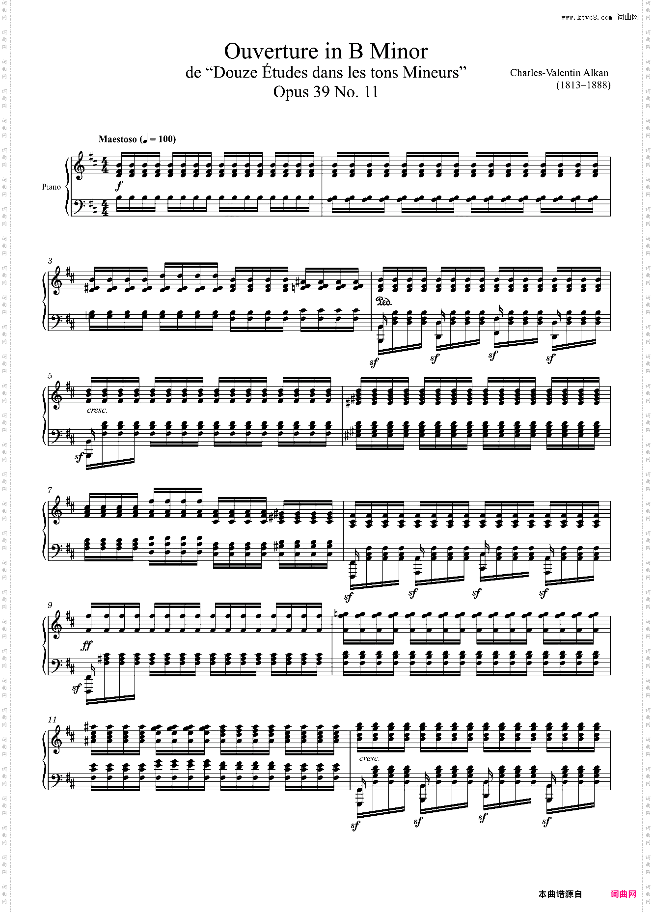 Ouverture Opus 39 No· 11 in B Minor