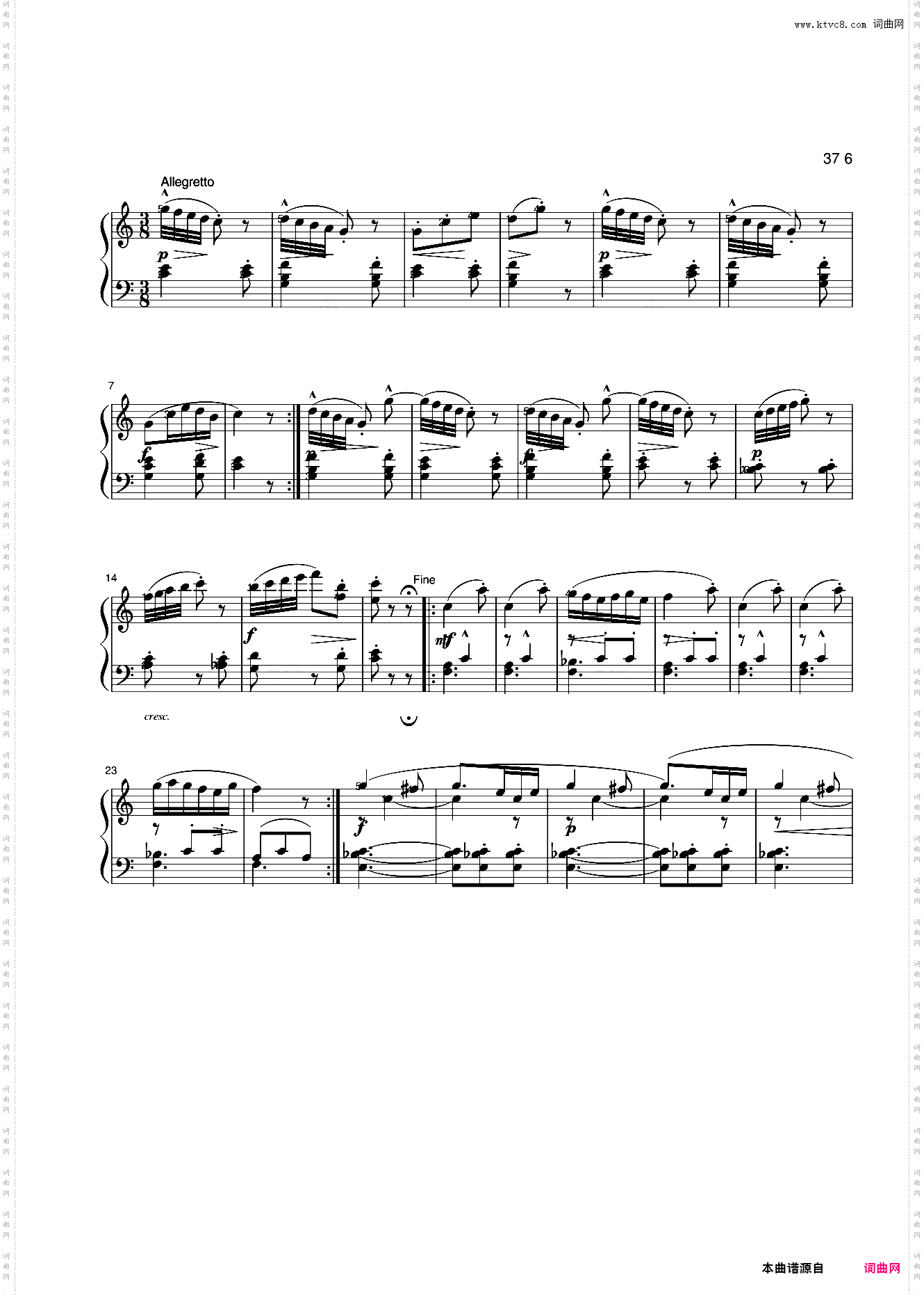 20第三级 练习曲二作品37之6