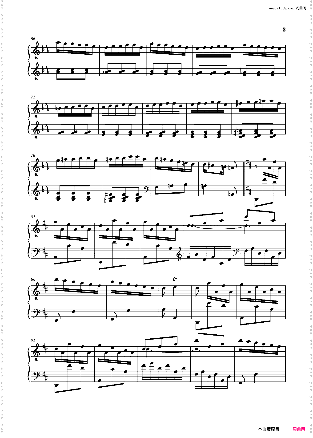 D大调奏鸣曲 安东尼奥·索勒 No·84