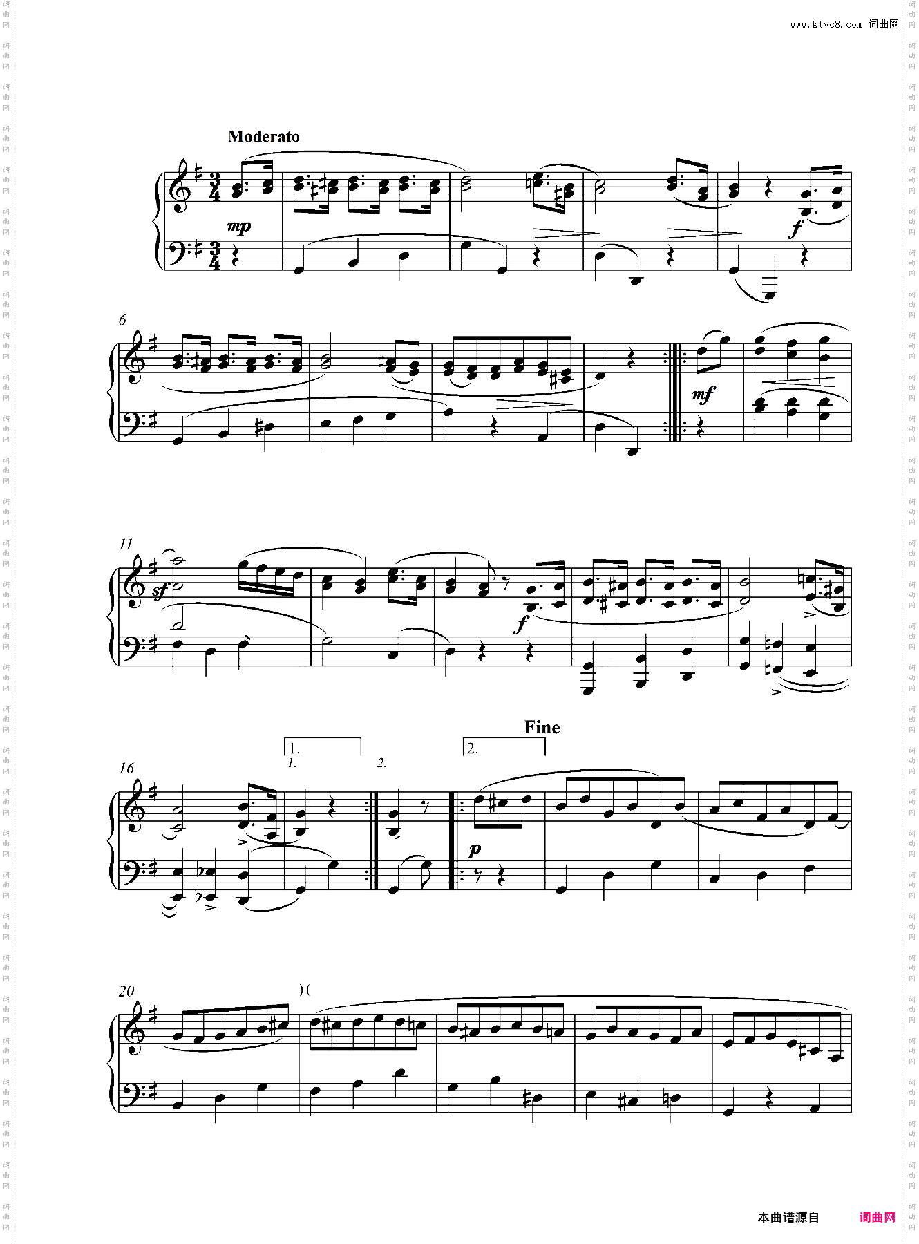 G大调小步舞曲WoO10，No·2