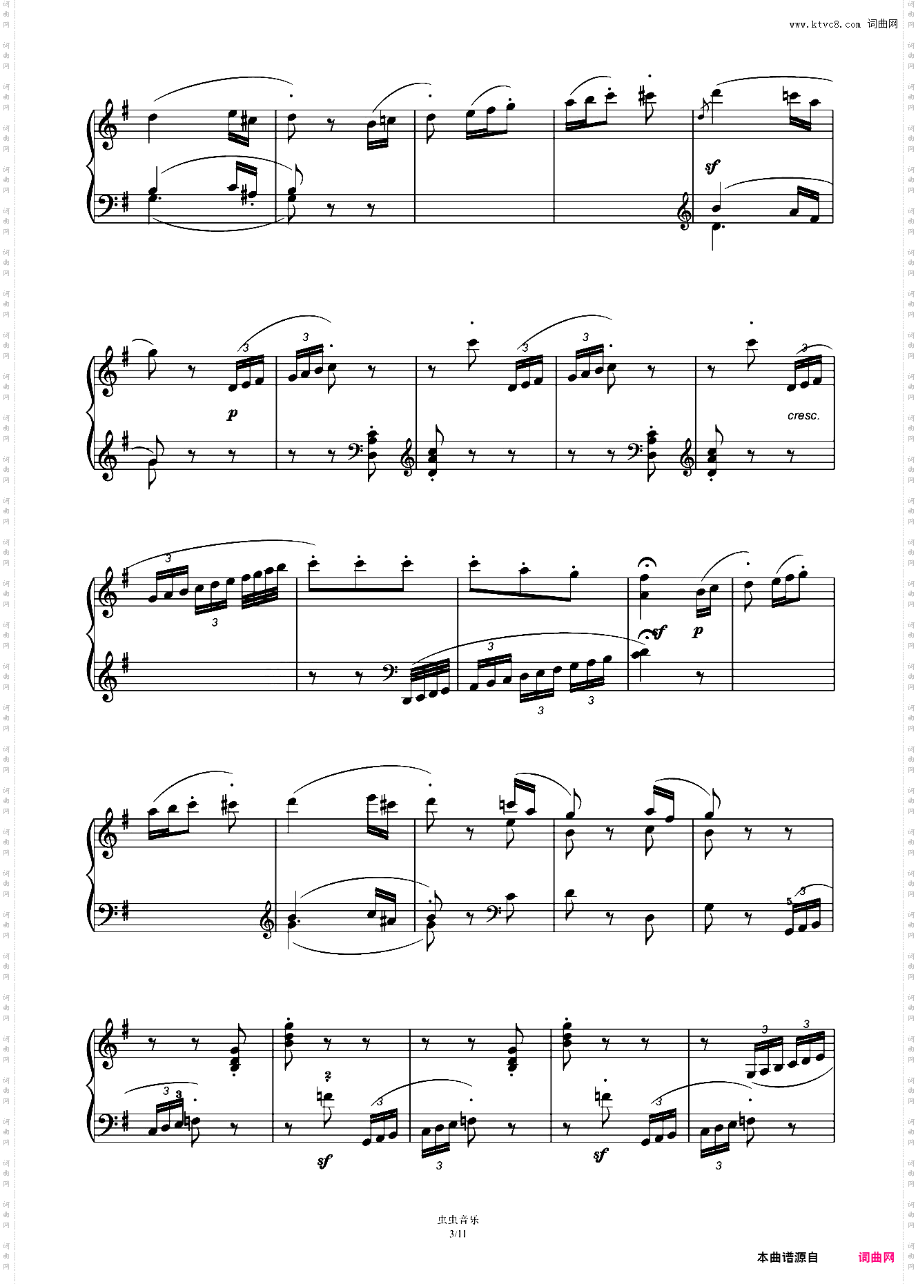 第九级B-2·G大调奏鸣曲第三乐章