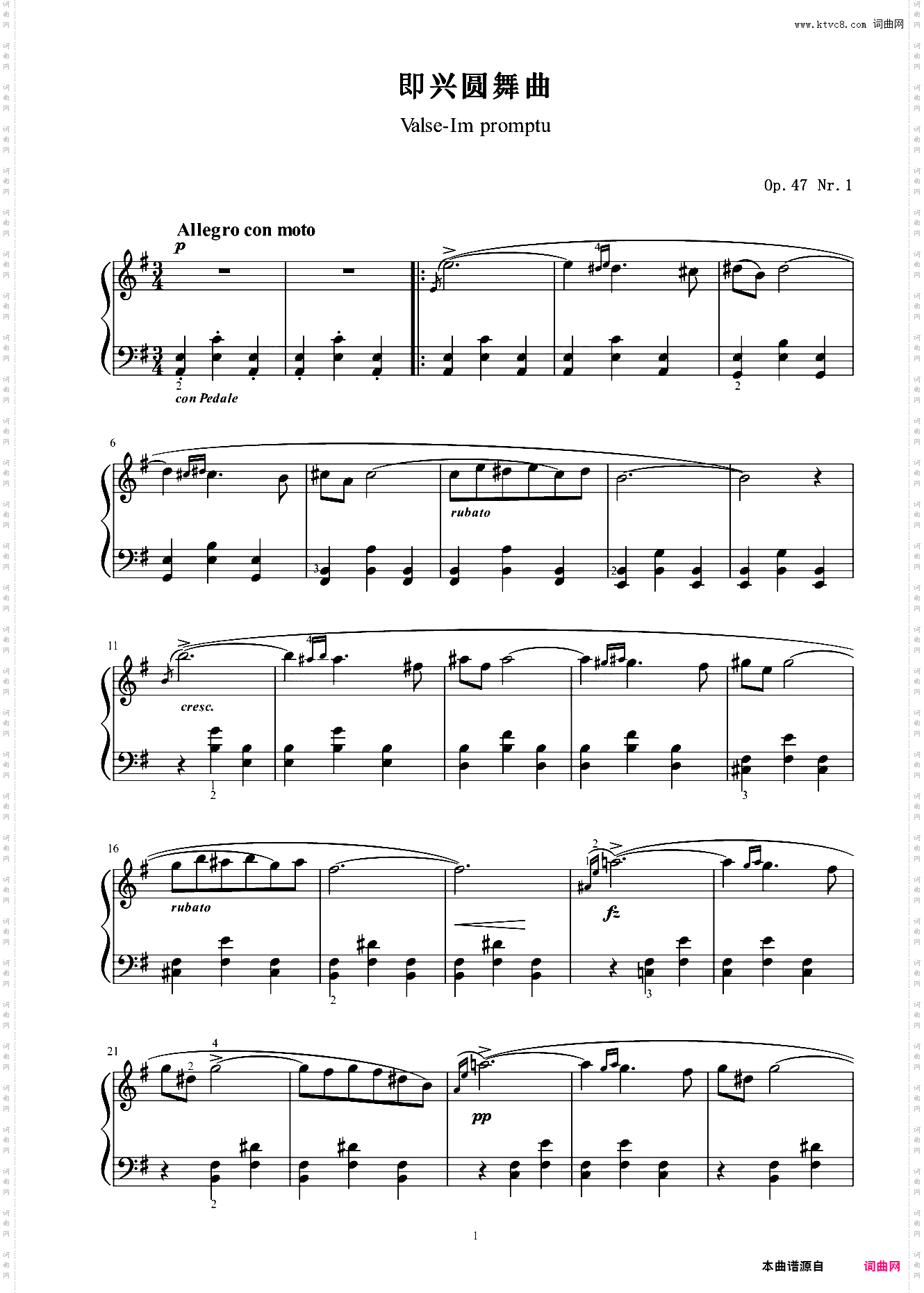 14·即兴圆舞曲_Op·47_Nr·1