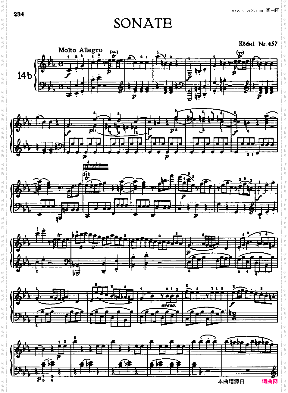 钢琴奏鸣曲全集 Piano Sonatas莫扎特奏鸣曲 k457