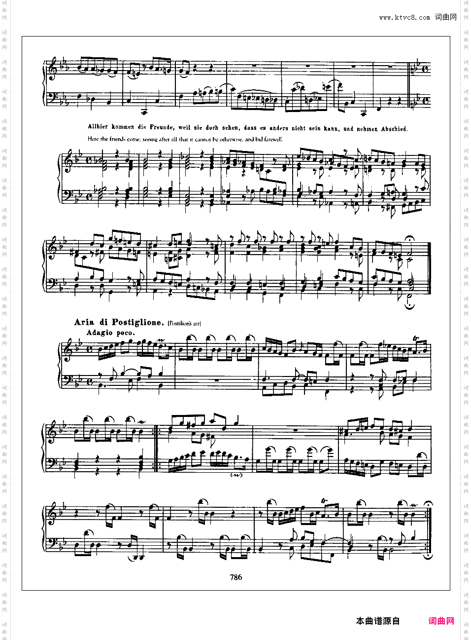 降B大调随想曲 Capriccio in B-flat Major BWV 992