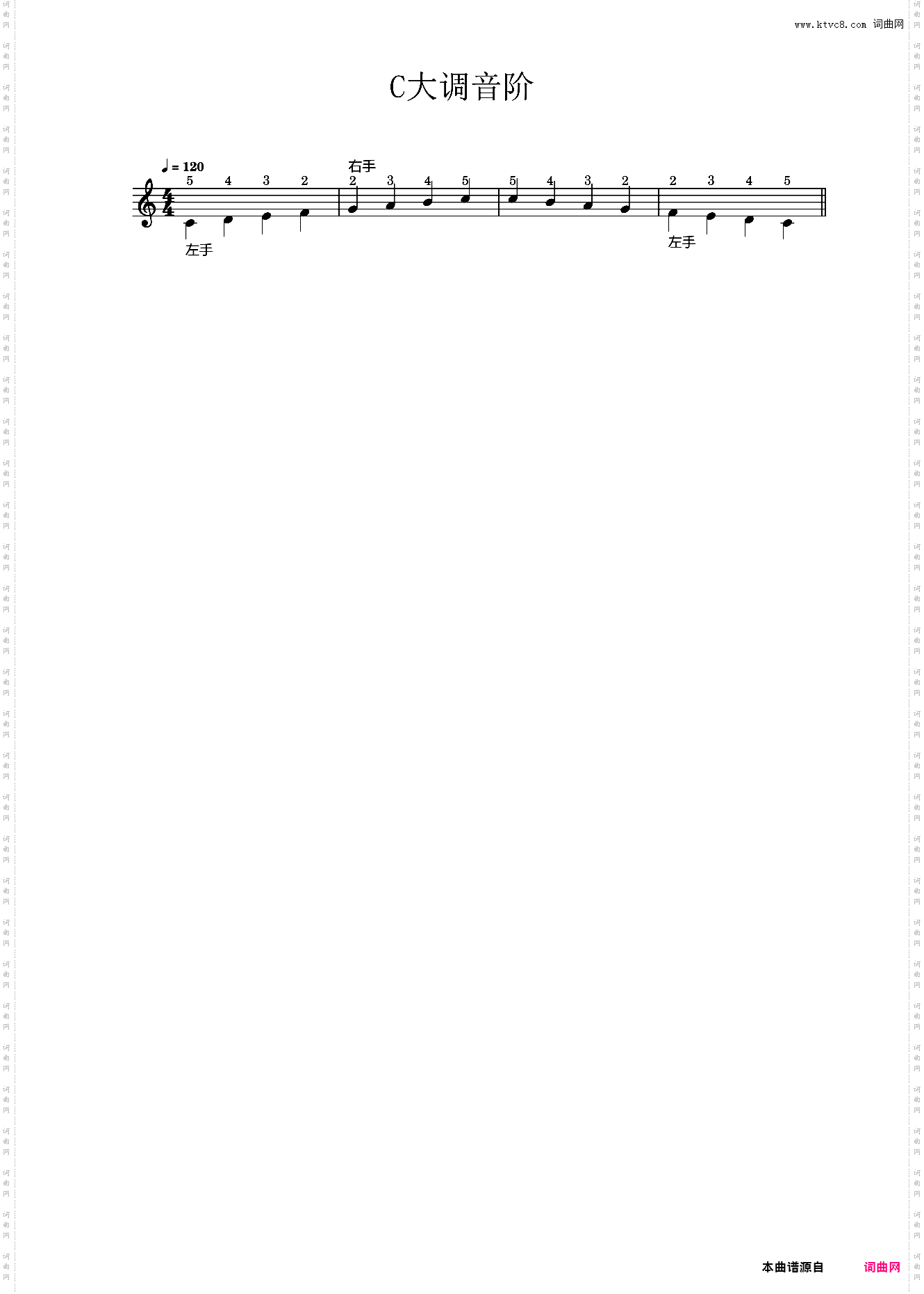 C大调音阶