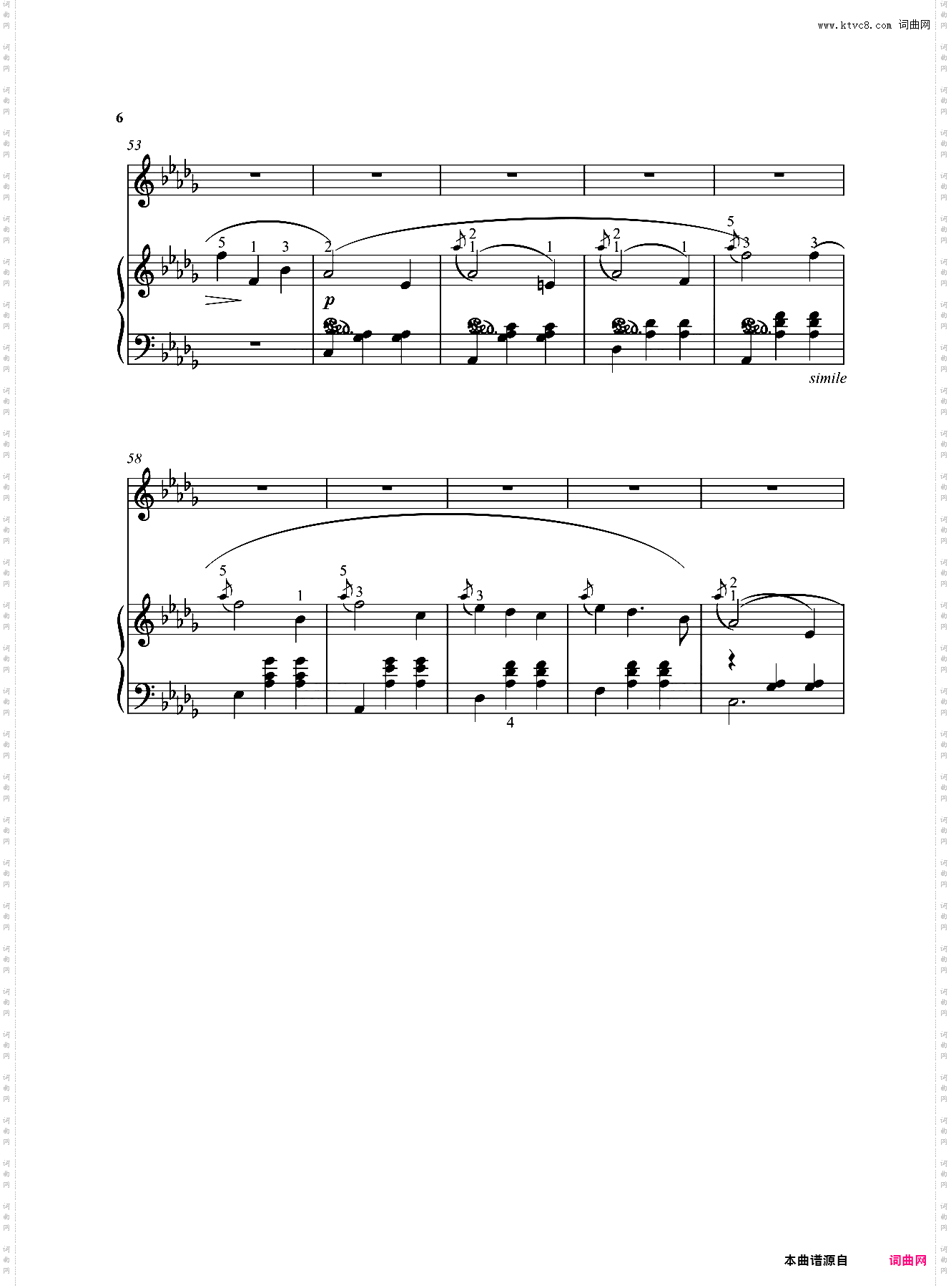 降D大调圆舞曲Op·64，No·1