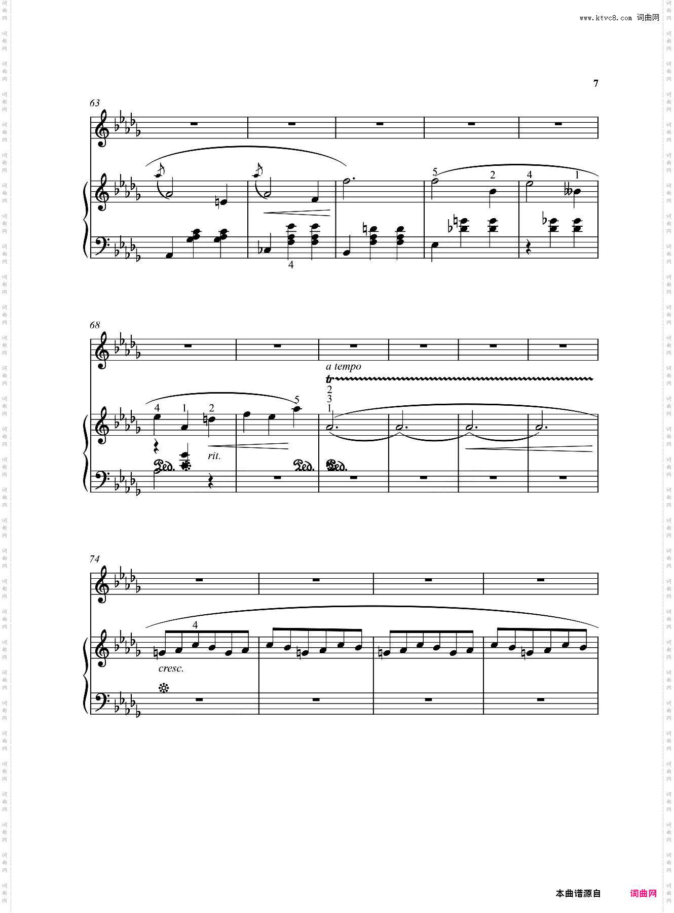 降D大调圆舞曲Op·64，No·1