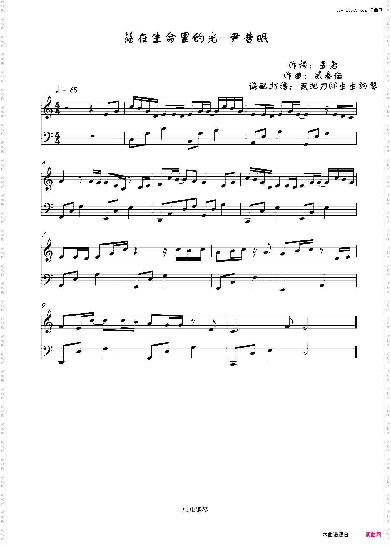 落在生命里的光简易版