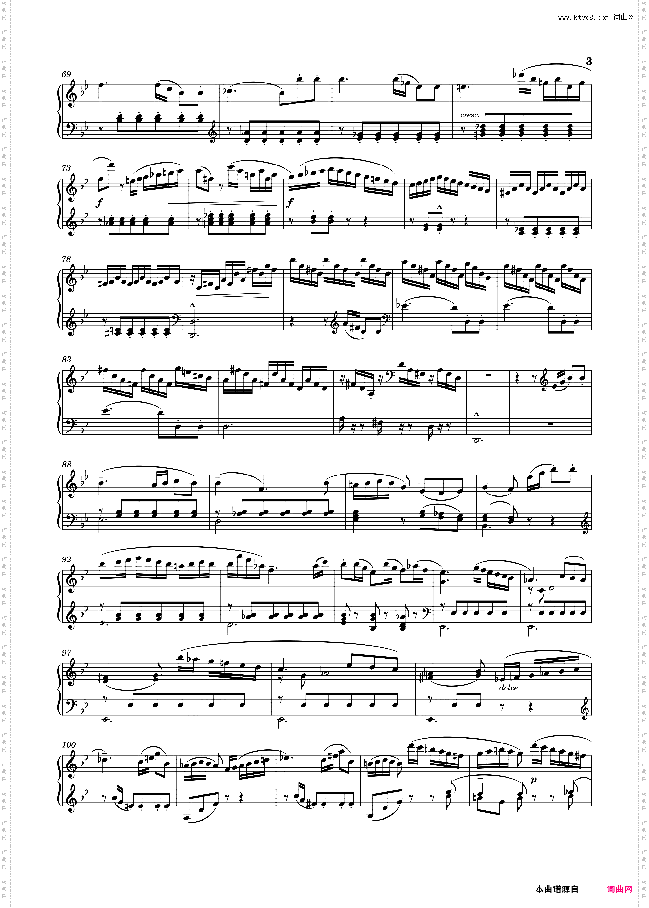 奏鸣曲 克列门蒂Op·25 No·3