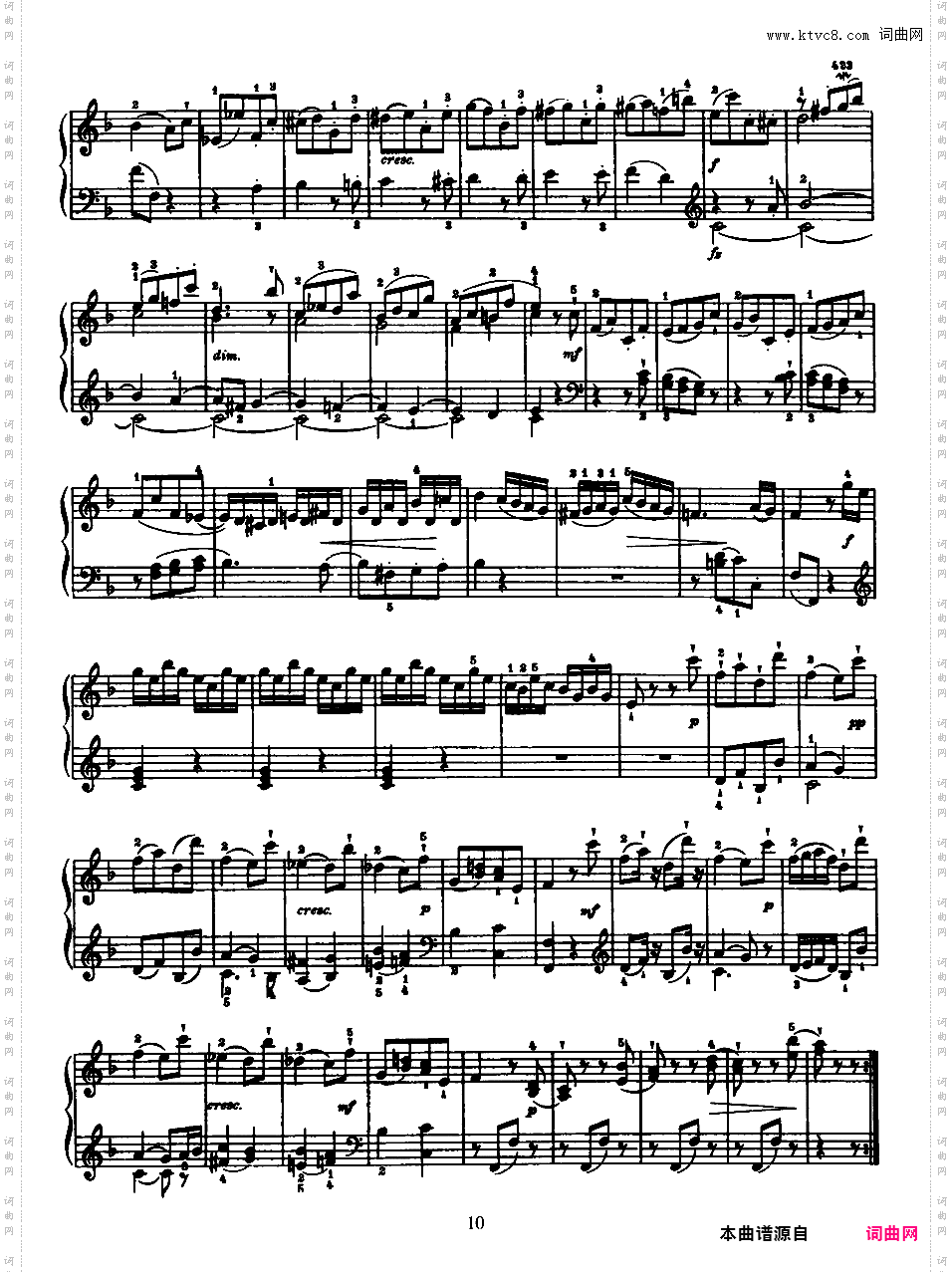 52首钢琴奏鸣曲 52 Piano SonatasPiano Sonata No 23 in F_NoRestriction