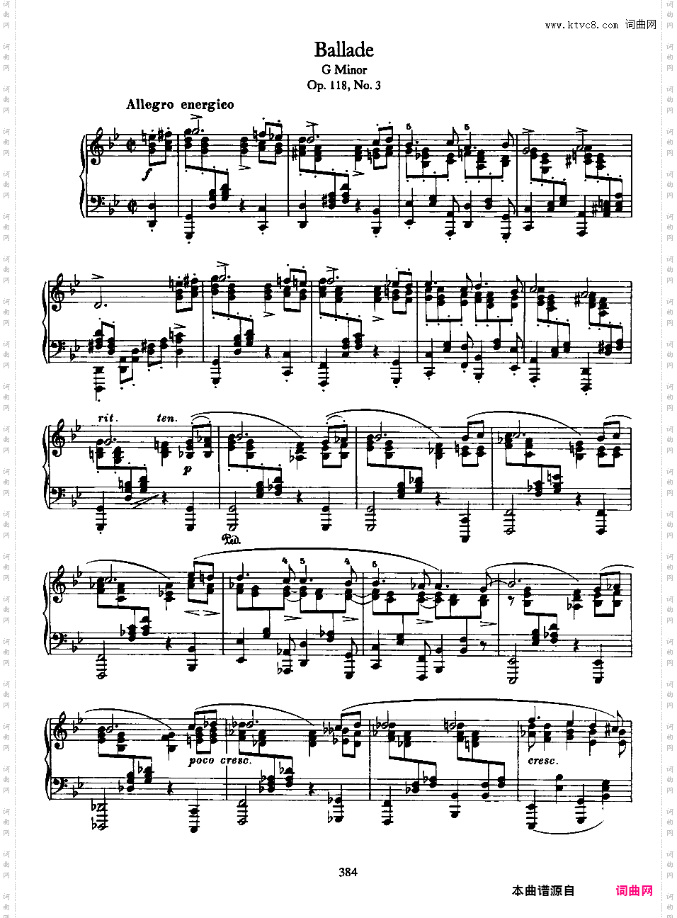 6首钢琴曲 6 Piano Pieces Op·118Brahms op118 6 Piano Pieces合集