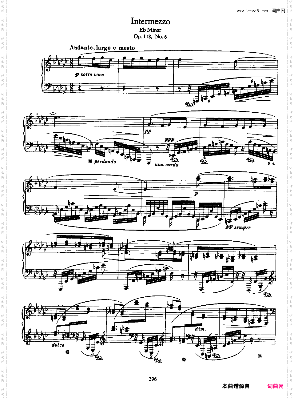 6首钢琴曲 6 Piano Pieces Op·118Brahms op118 6 Piano Pieces合集