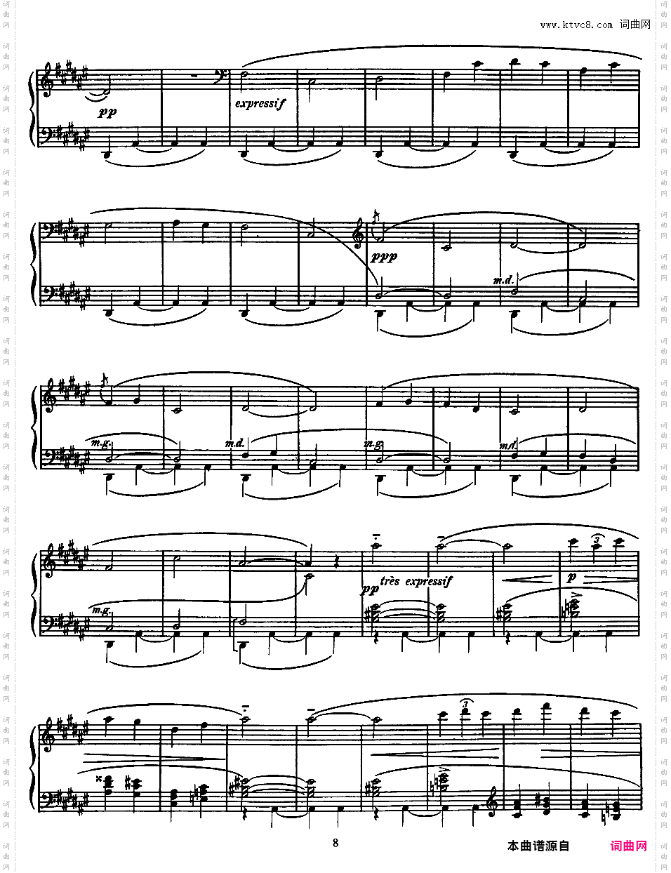 鹅妈妈 Ma Mere L'Oye - 四手联弹Ravel 1910 Ma Mere l'Oye 独奏版