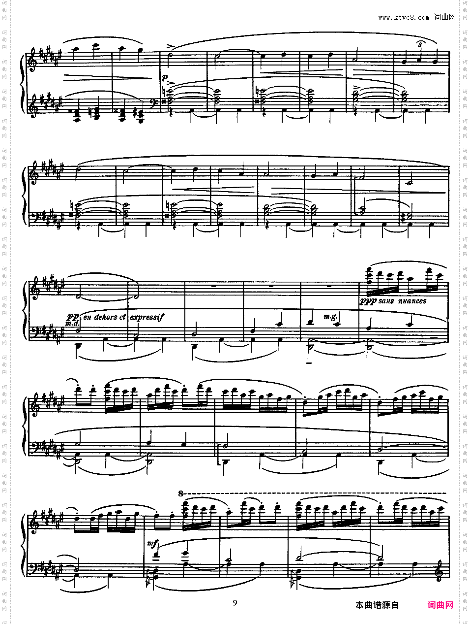 鹅妈妈 Ma Mere L'Oye - 四手联弹Ravel 1910 Ma Mere l'Oye 独奏版
