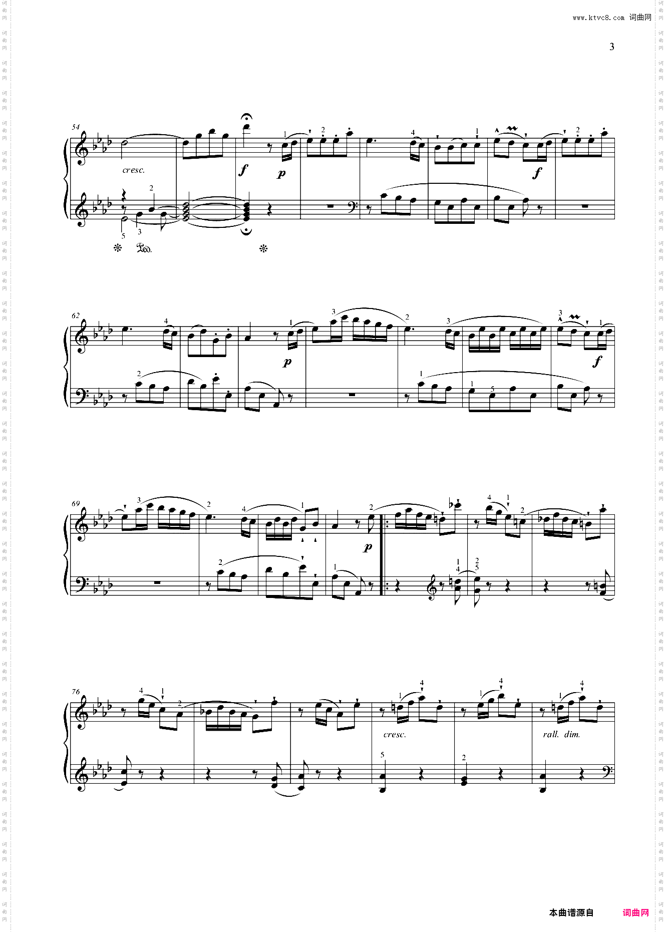 第八级 大型乐曲降A大调奏鸣曲