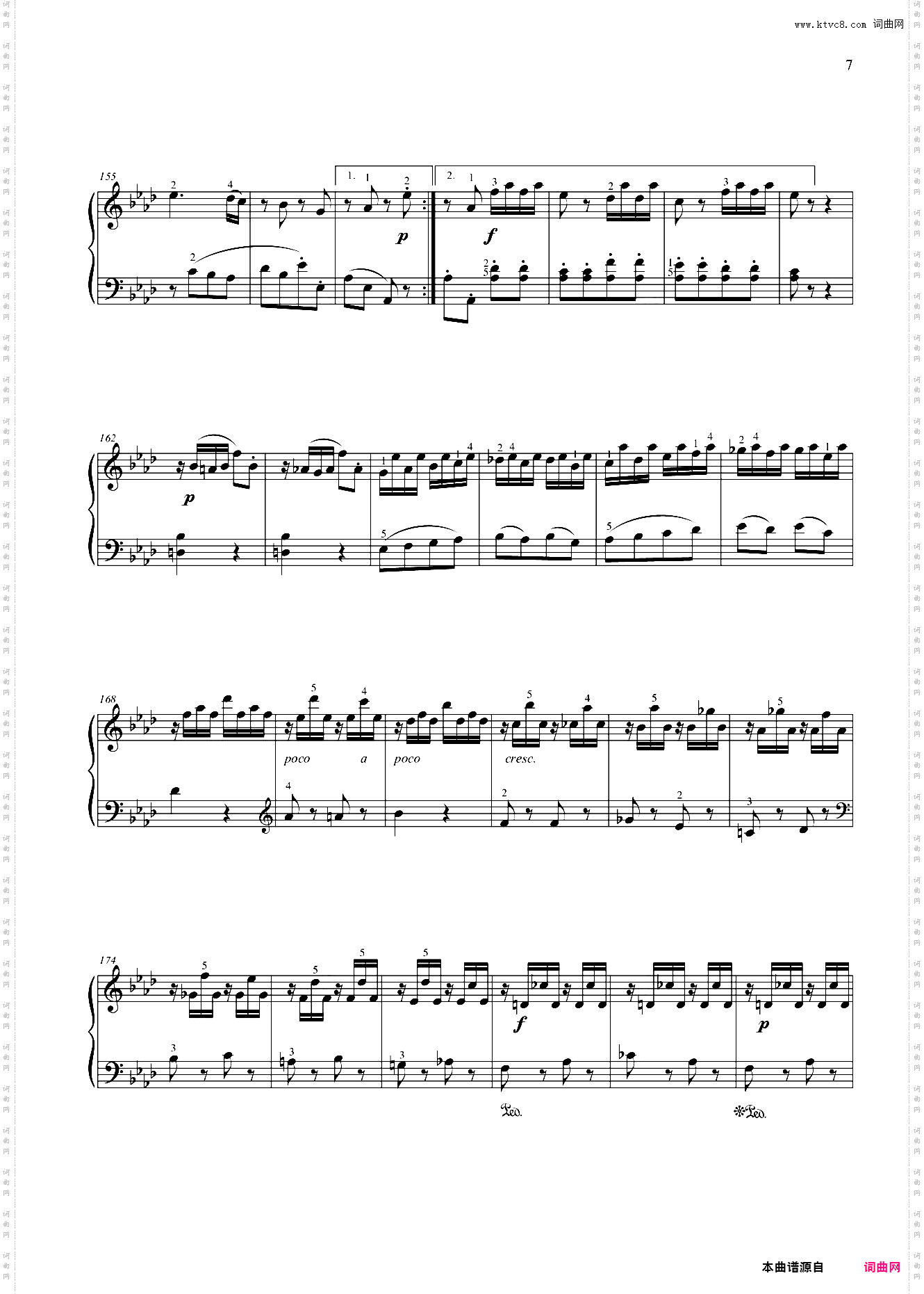 第八级 大型乐曲降A大调奏鸣曲