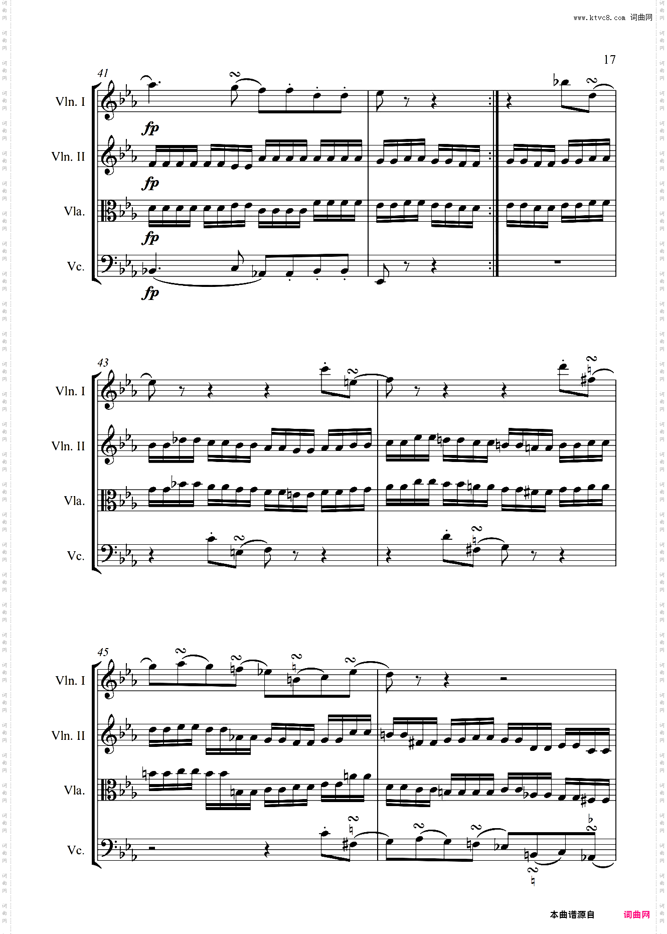 G大调弦乐小夜曲 K·525