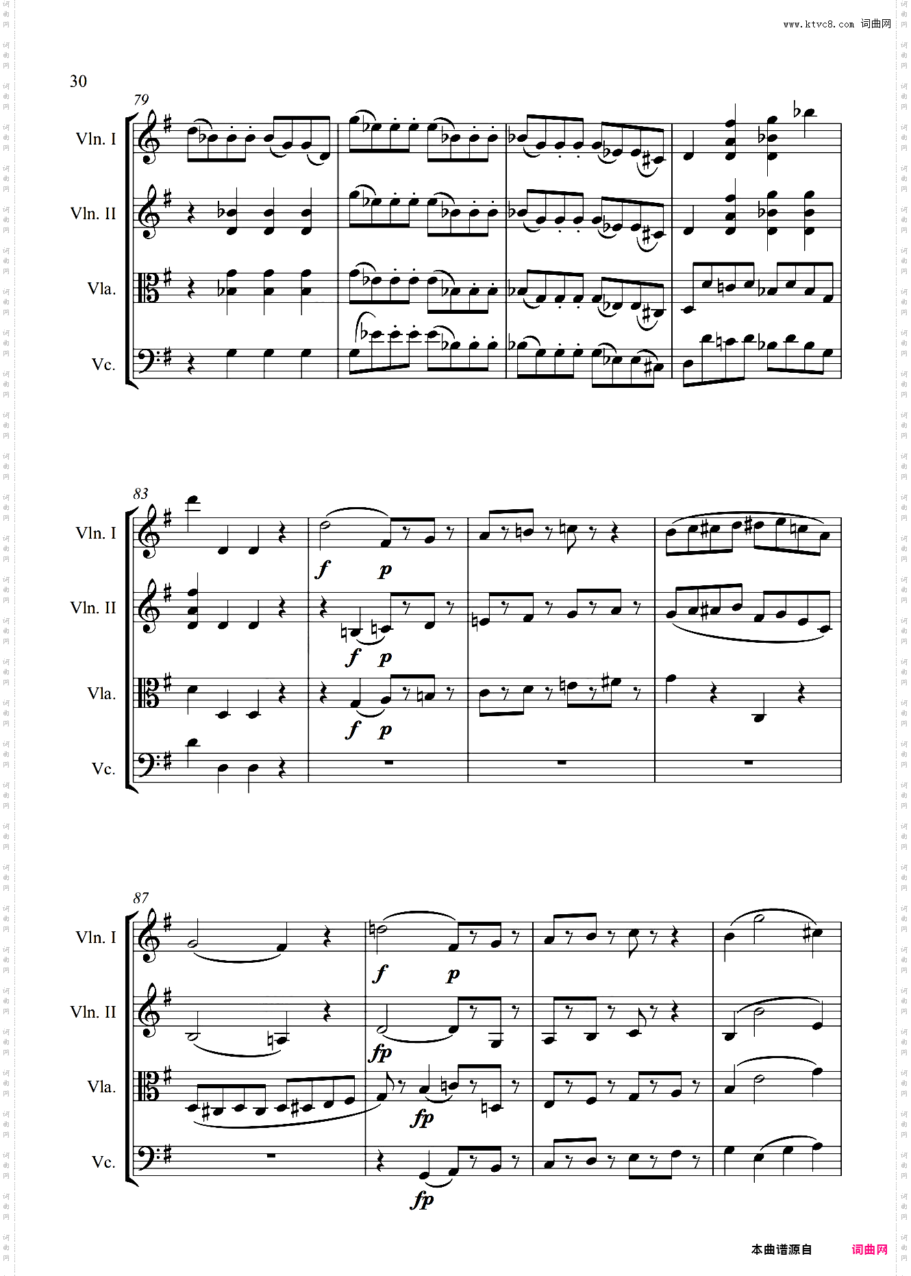 G大调弦乐小夜曲 K·525