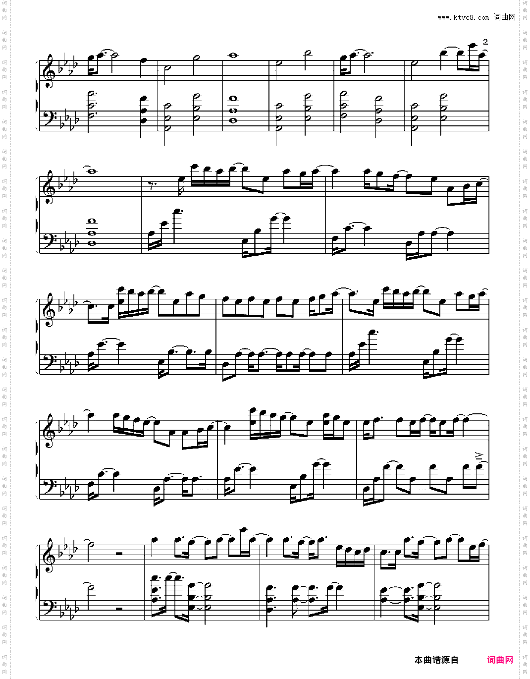 Piano Score in A-Flat N 025