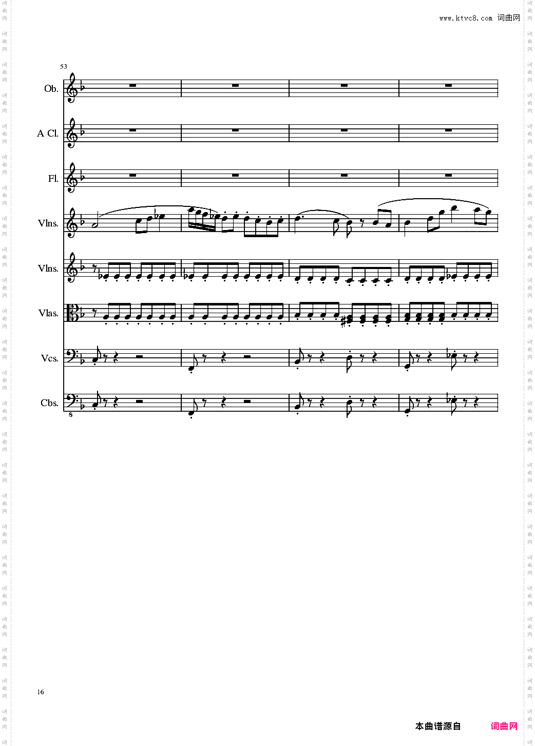 Sonata for strings,Oboes,Clinests and flutes, Op·84
