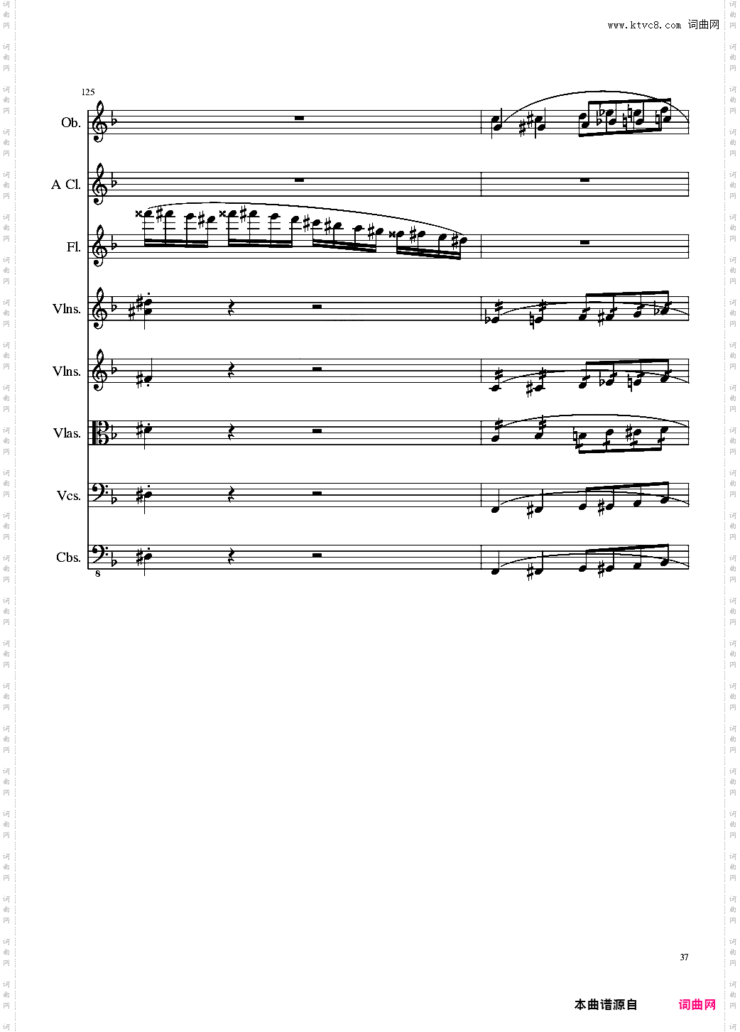 Sonata for strings,Oboes,Clinests and flutes, Op·84