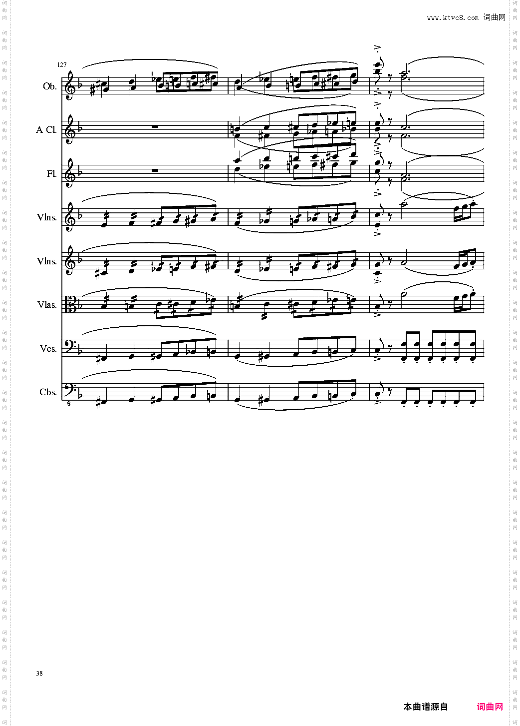 Sonata for strings,Oboes,Clinests and flutes, Op·84