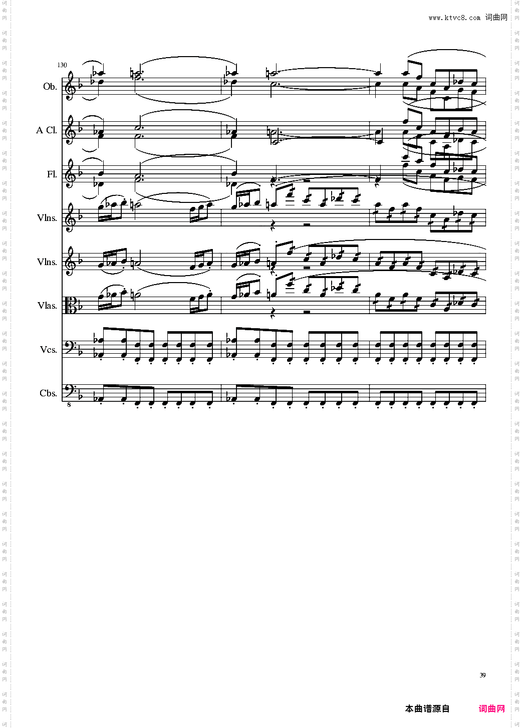 Sonata for strings,Oboes,Clinests and flutes, Op·84
