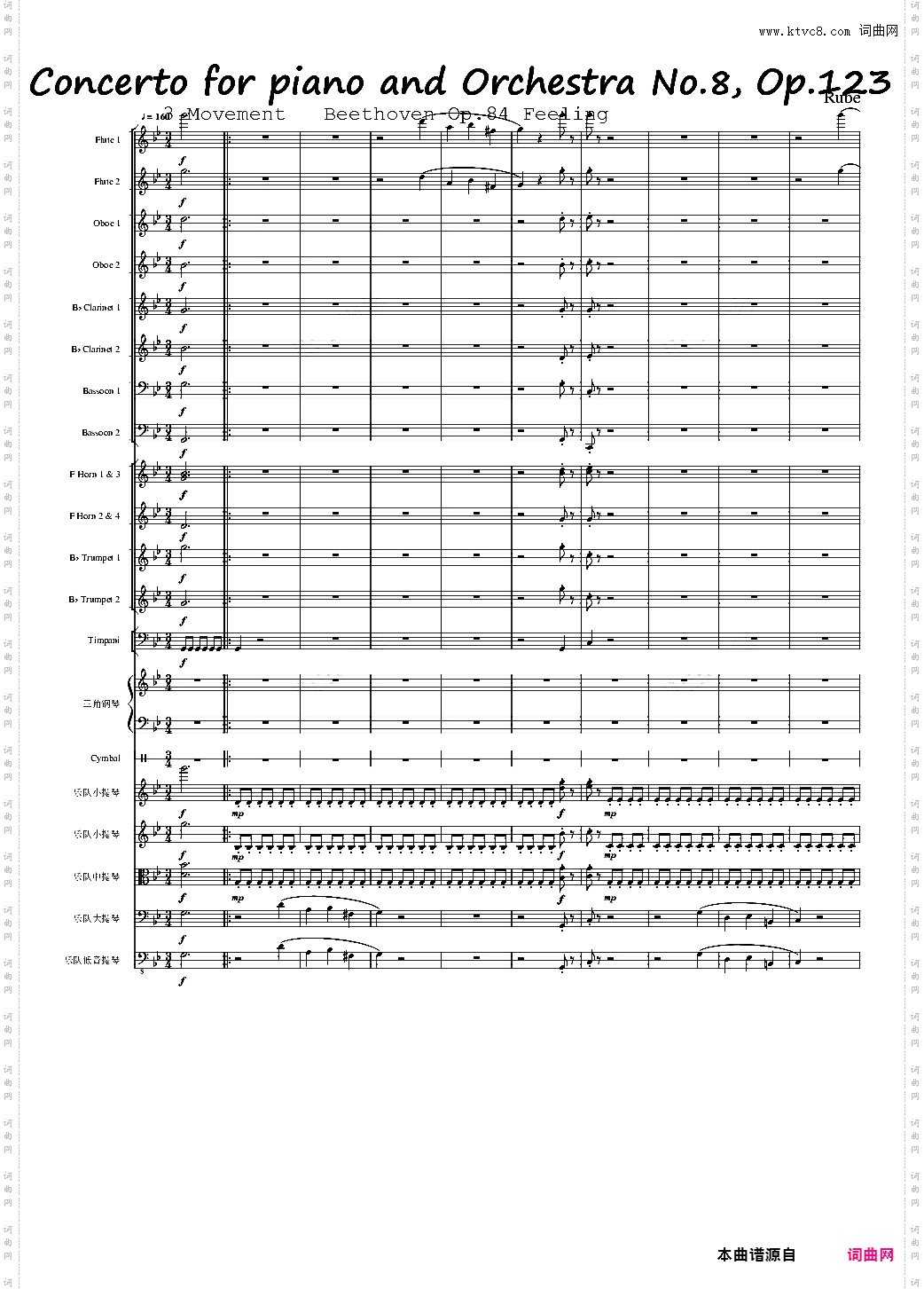 Piano Concerto No·8, Op·123 III·