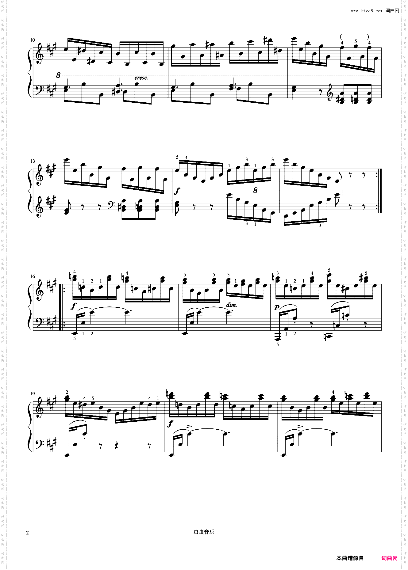 第35首《车尔尼快速练习曲 作品299》