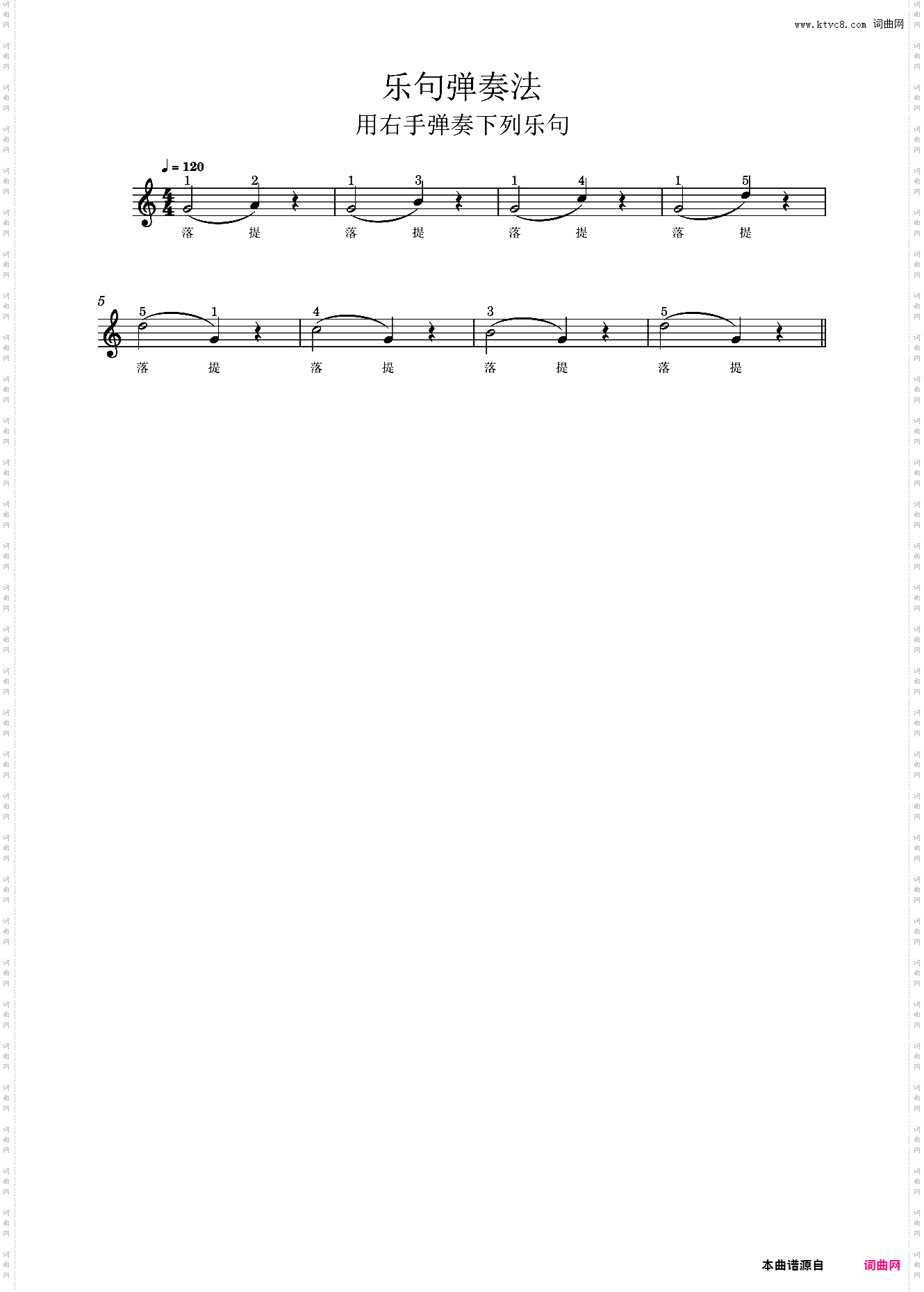 乐句弹奏法1