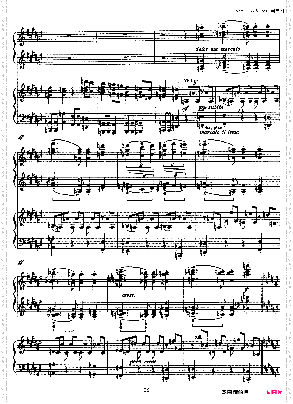 交响变奏曲 Variations Symphoniques - 为钢琴与乐队而作