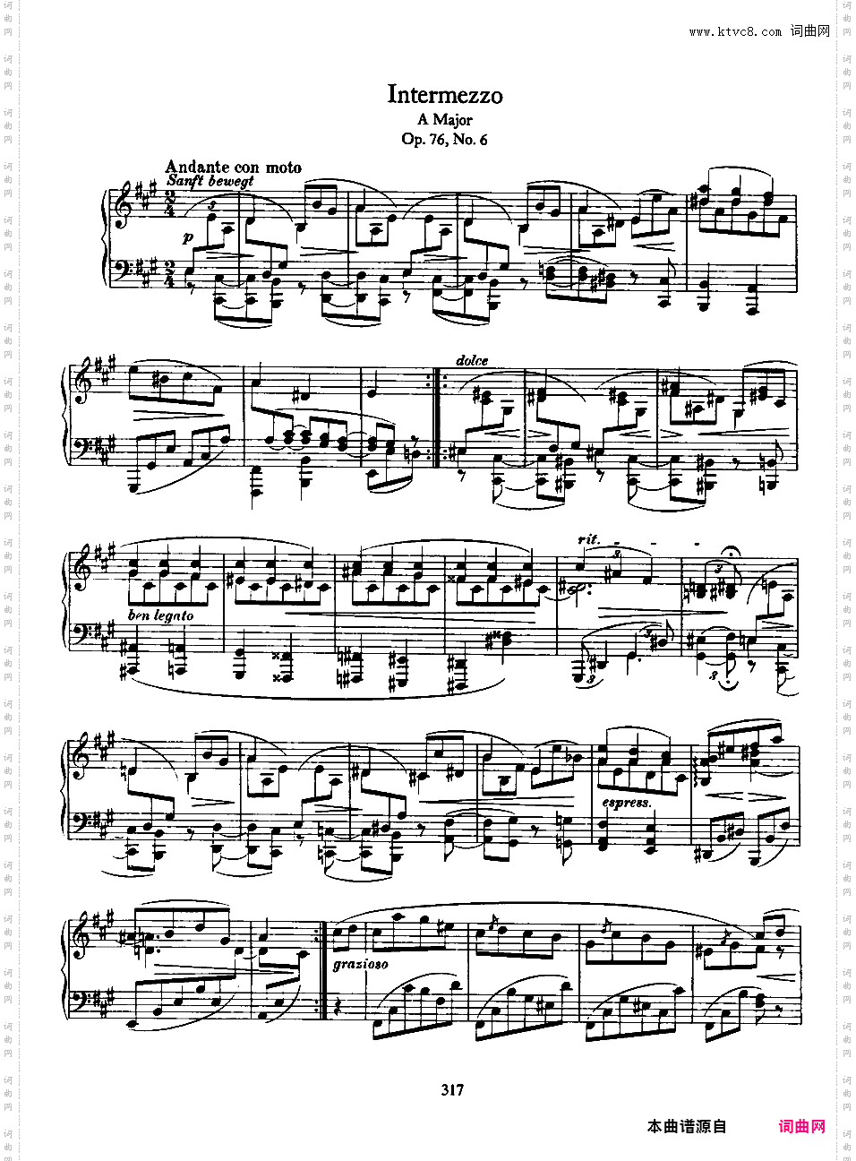 8首钢琴小品 8 Piano Pieces Op·76Brahms op076 8 Piano Pieces合集
