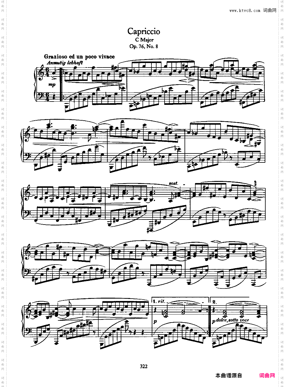 8首钢琴小品 8 Piano Pieces Op·76Brahms op076 8 Piano Pieces合集