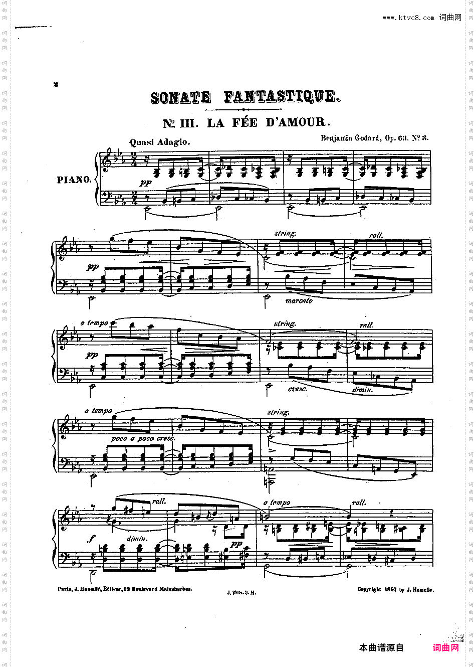 幻想奏鸣曲 Sonate Fantastique Op·63