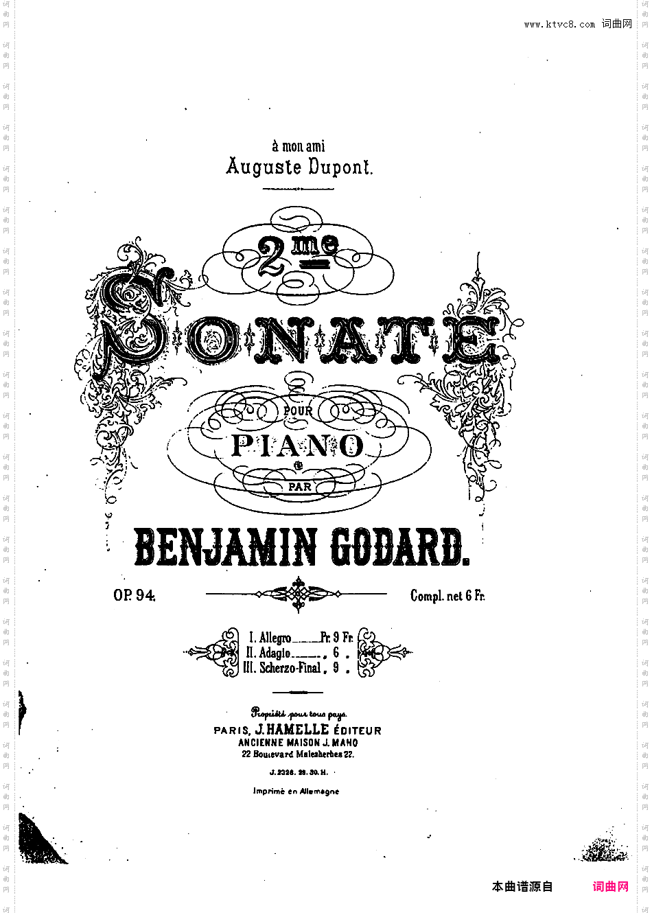 幻想奏鸣曲 Sonate Fantastique Op·63