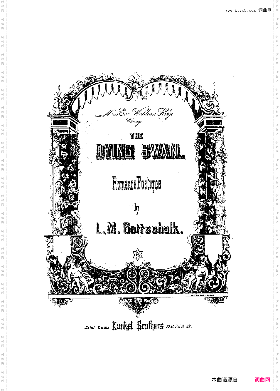 天鹅之歌 The Dying Swan Op·100