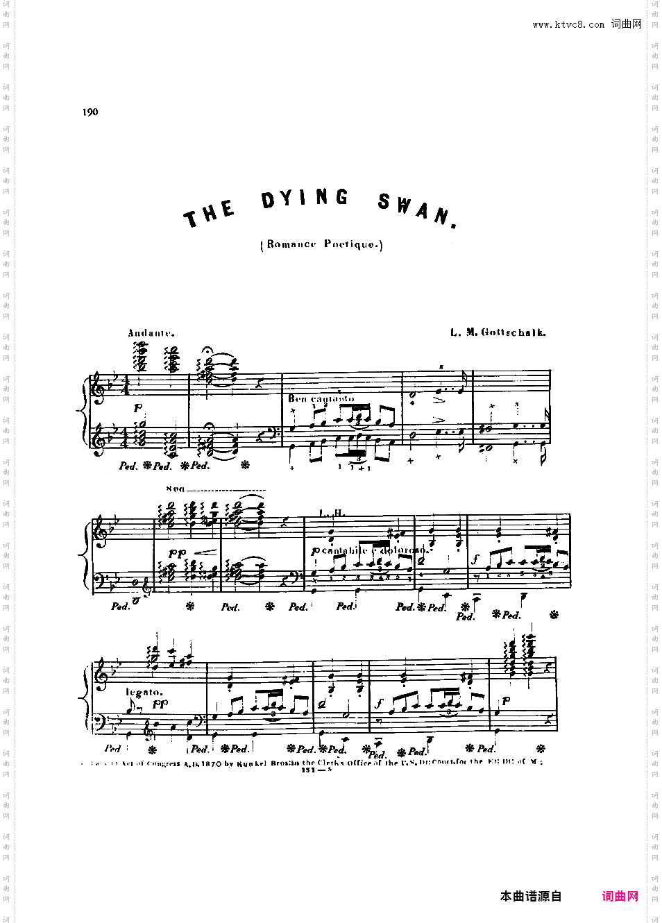 天鹅之歌 The Dying Swan Op·100