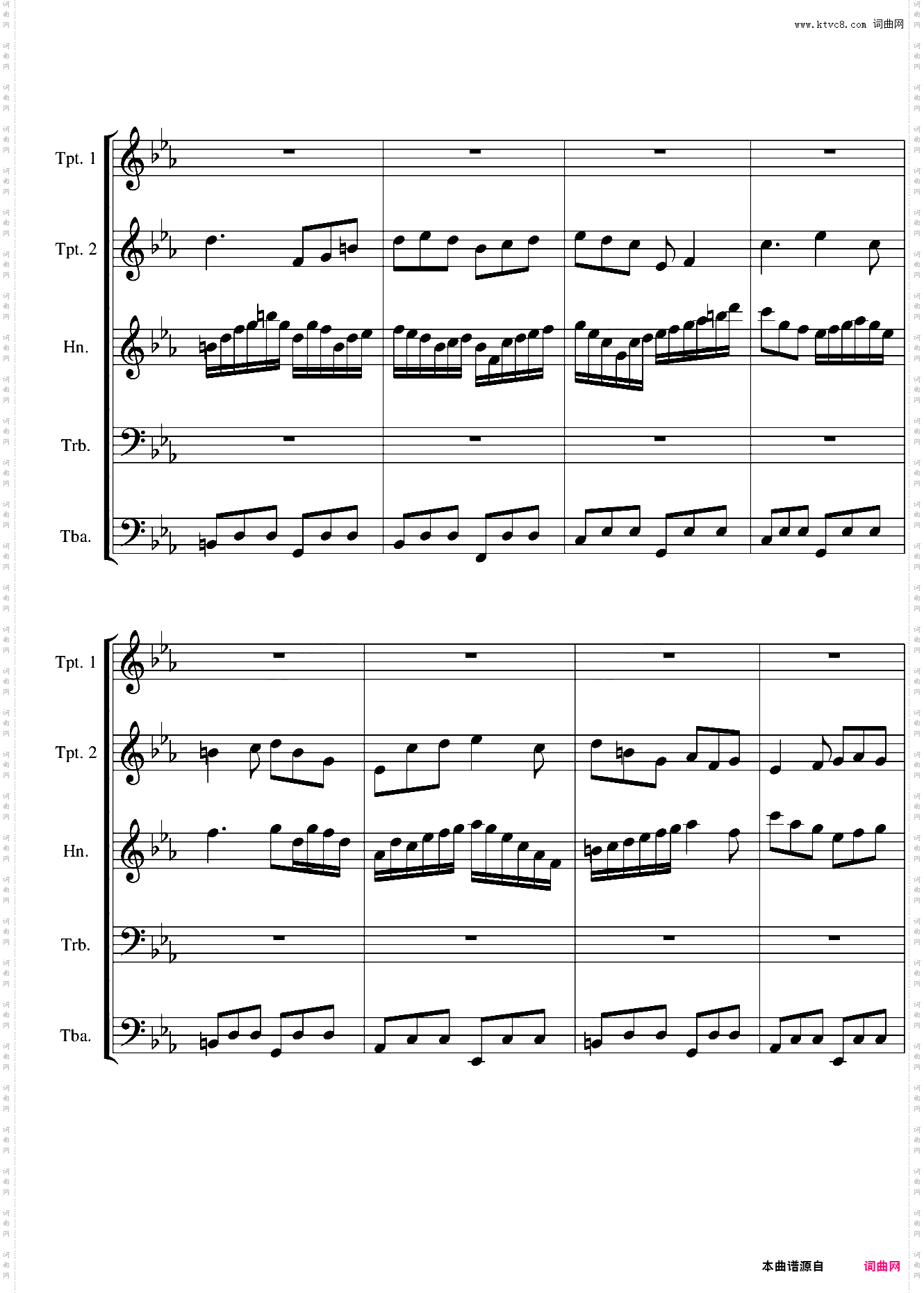 冬夜圆舞曲铜管乐五重奏