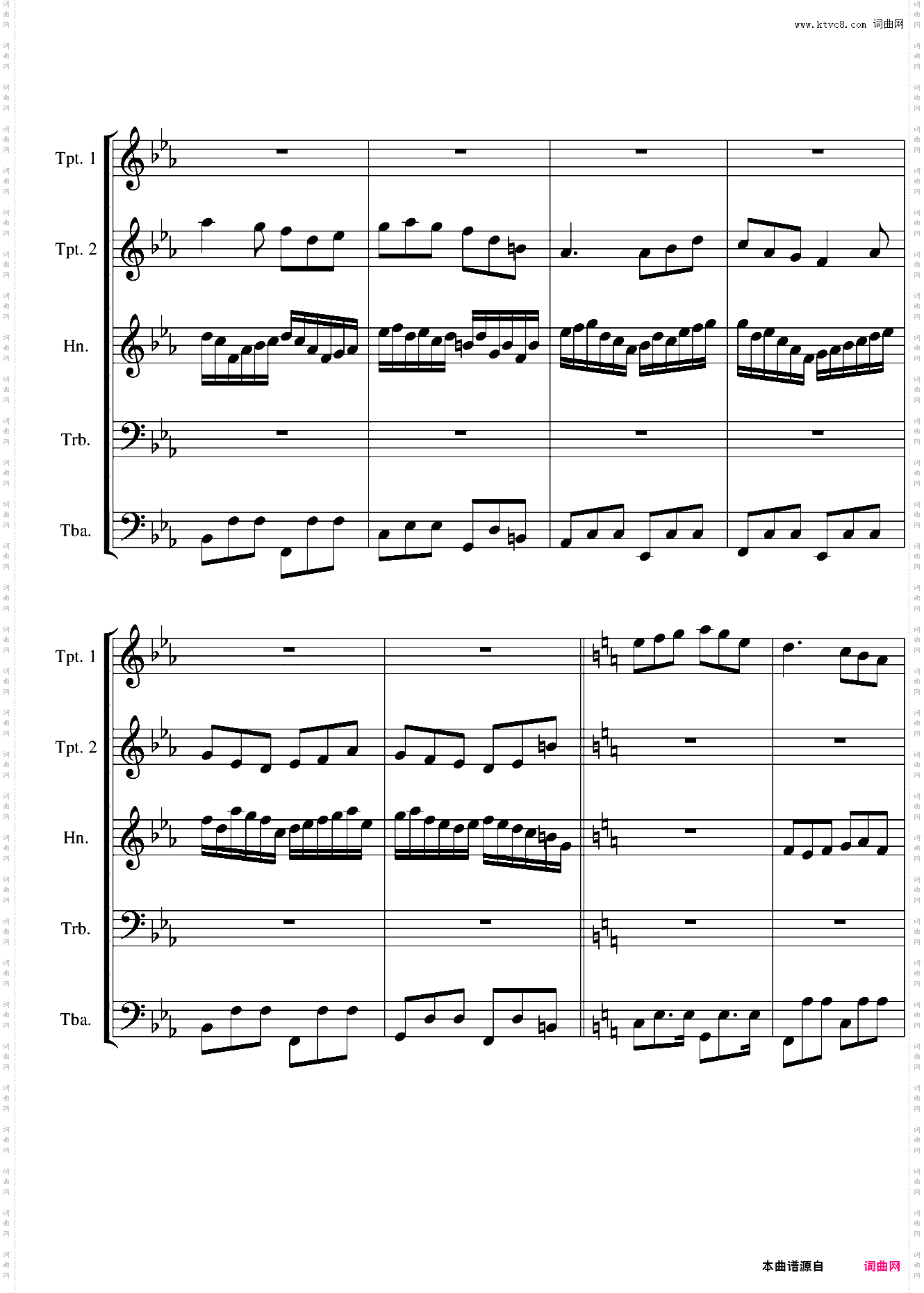 冬夜圆舞曲铜管乐五重奏