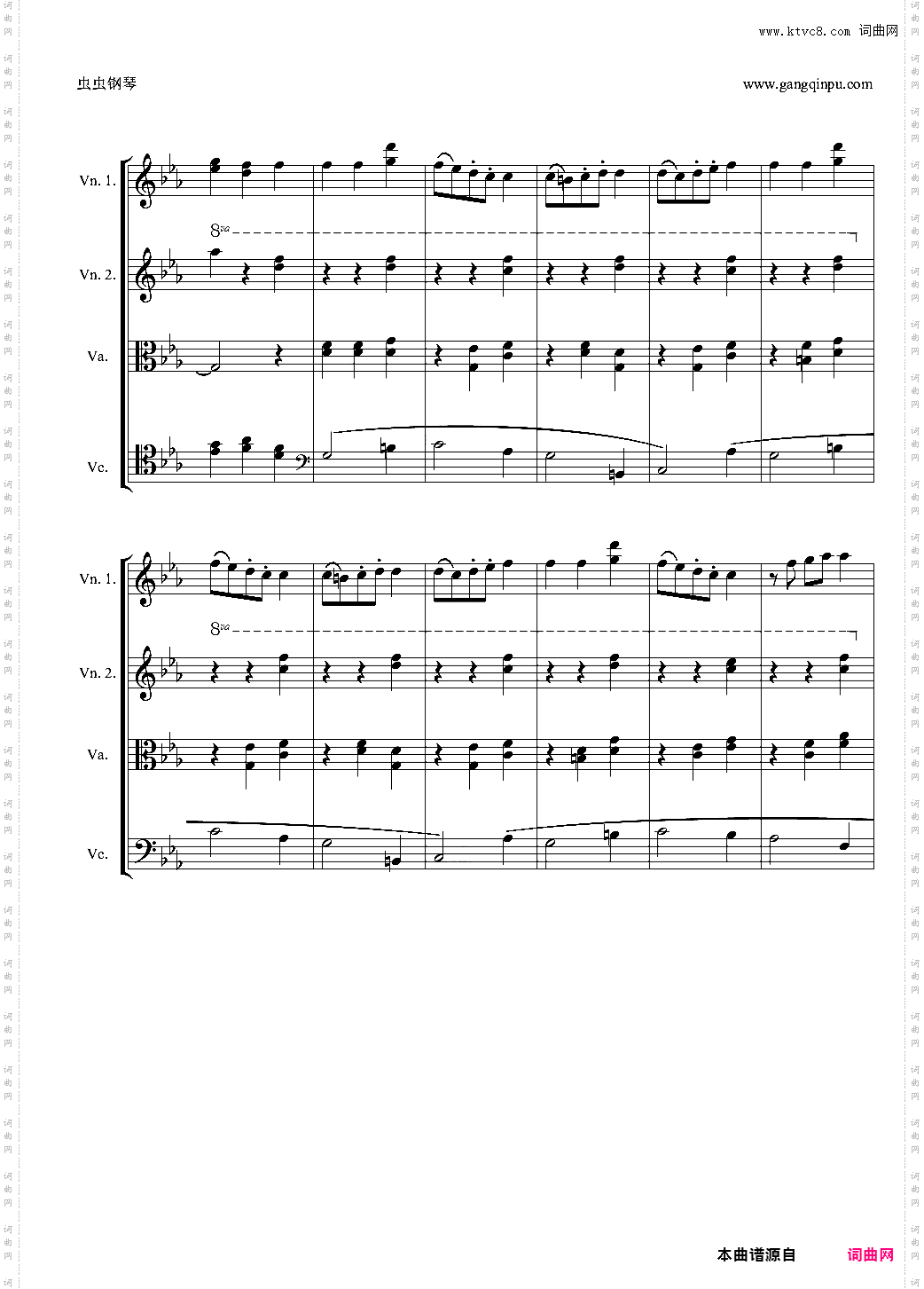 Symphony No·5 in C Minor 3rd String quartet