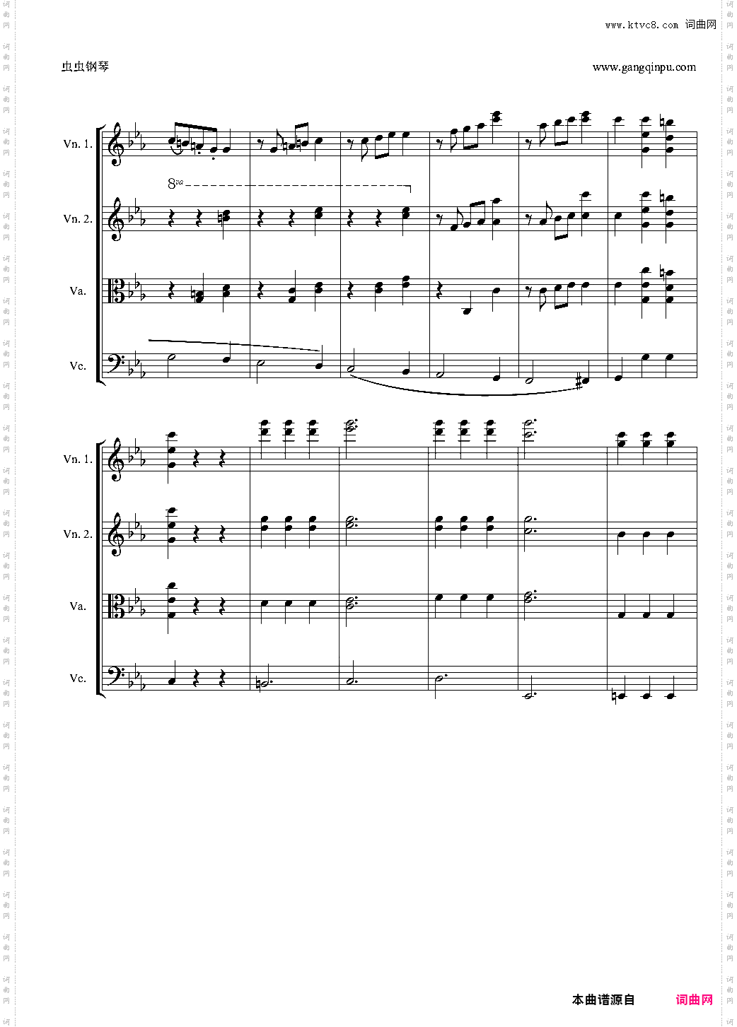 Symphony No·5 in C Minor 3rd String quartet