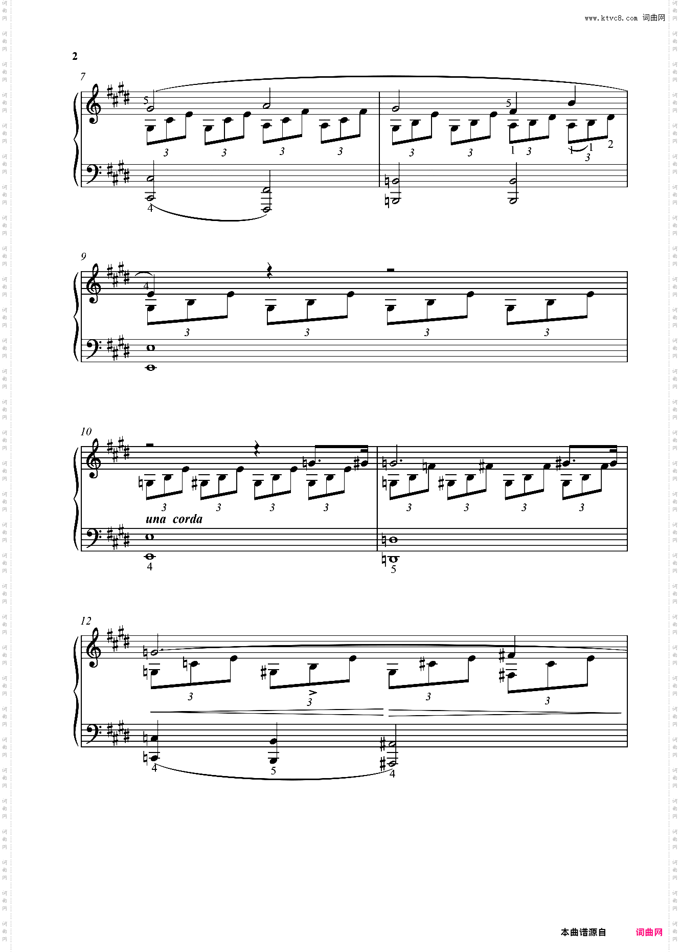 “月光”奏鸣曲第一乐章