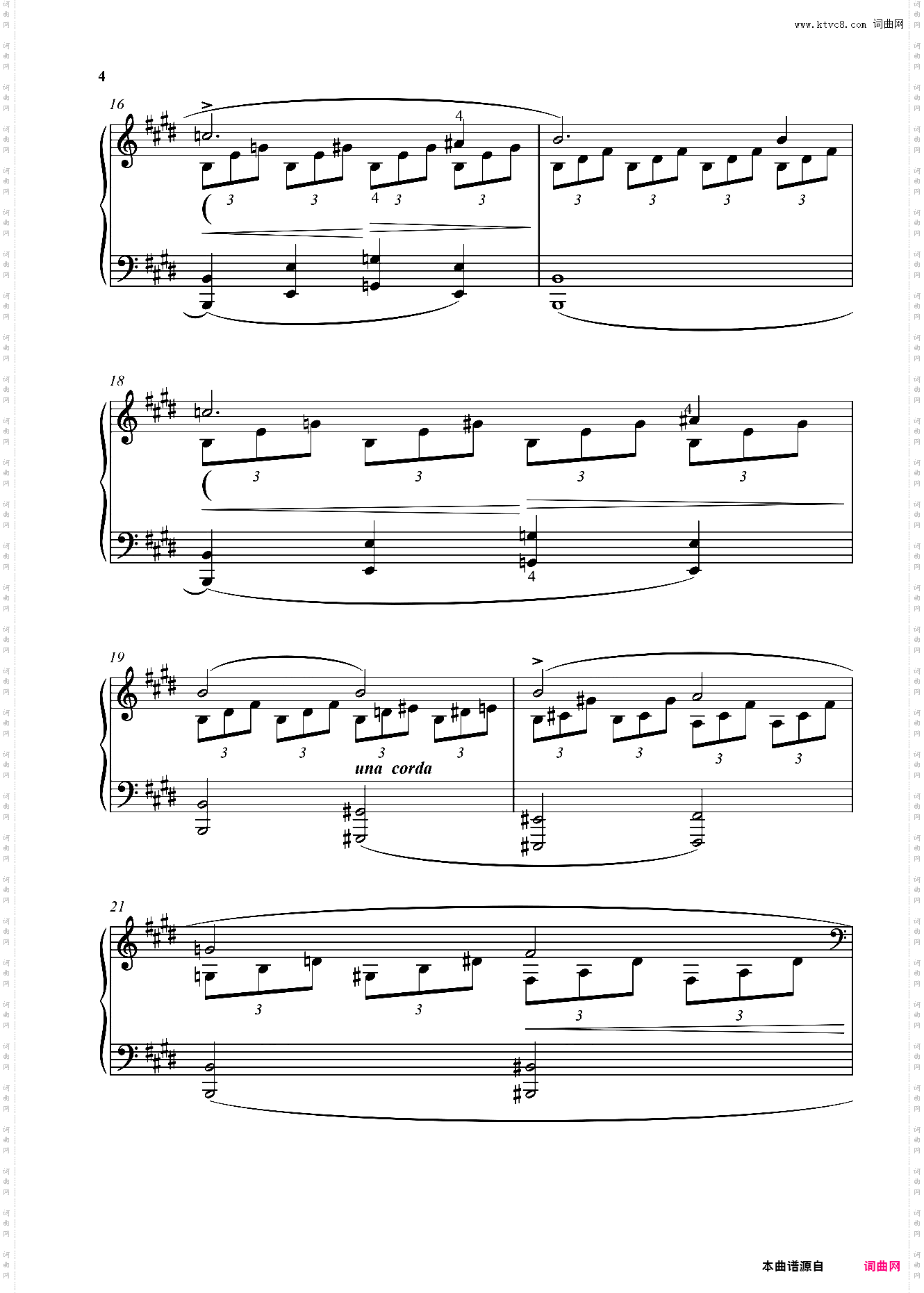“月光”奏鸣曲第一乐章